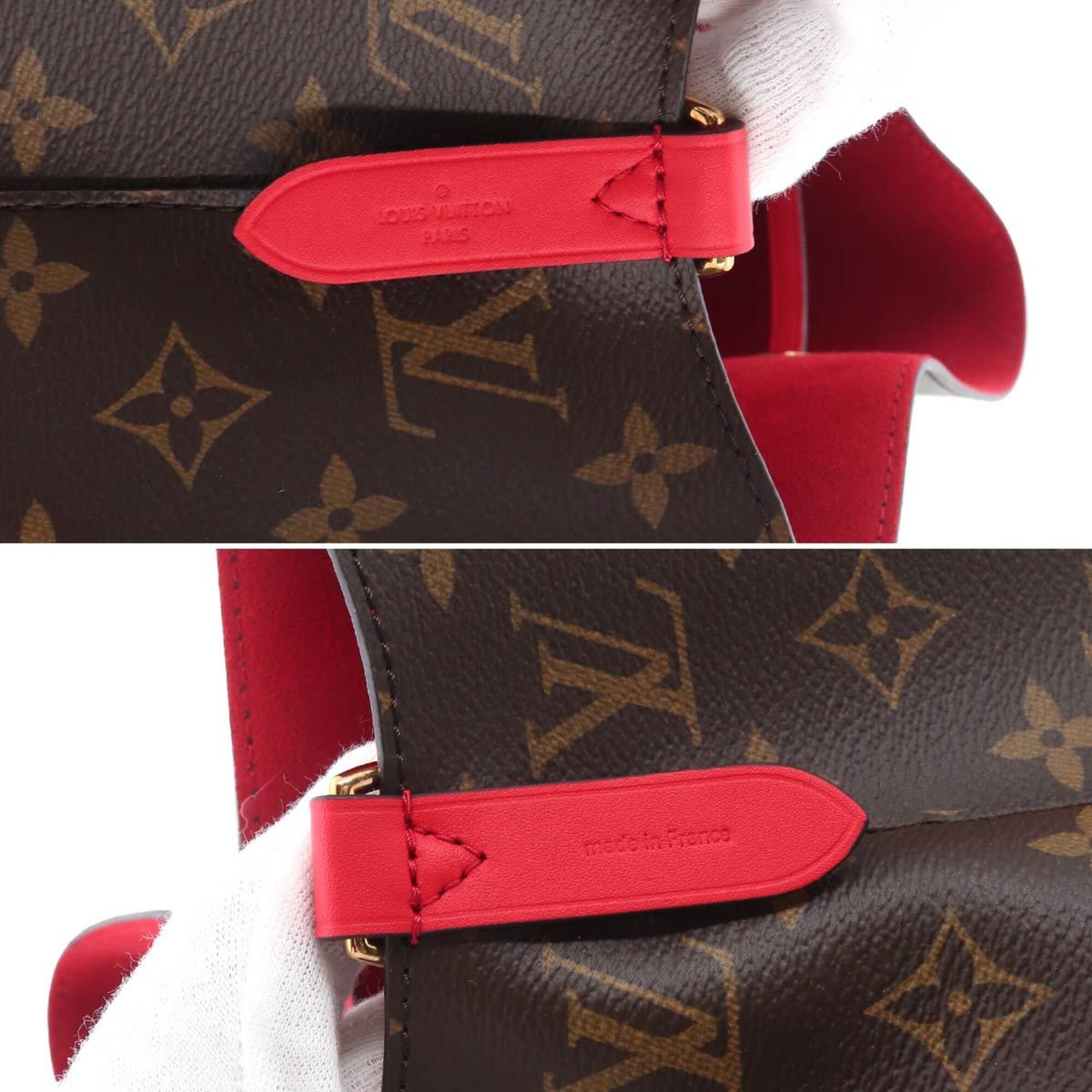 Louis Vuitton Coquelicots Monogram Red Color Monogram Leather Handbag Shoulder Bag (Pre-Owned)