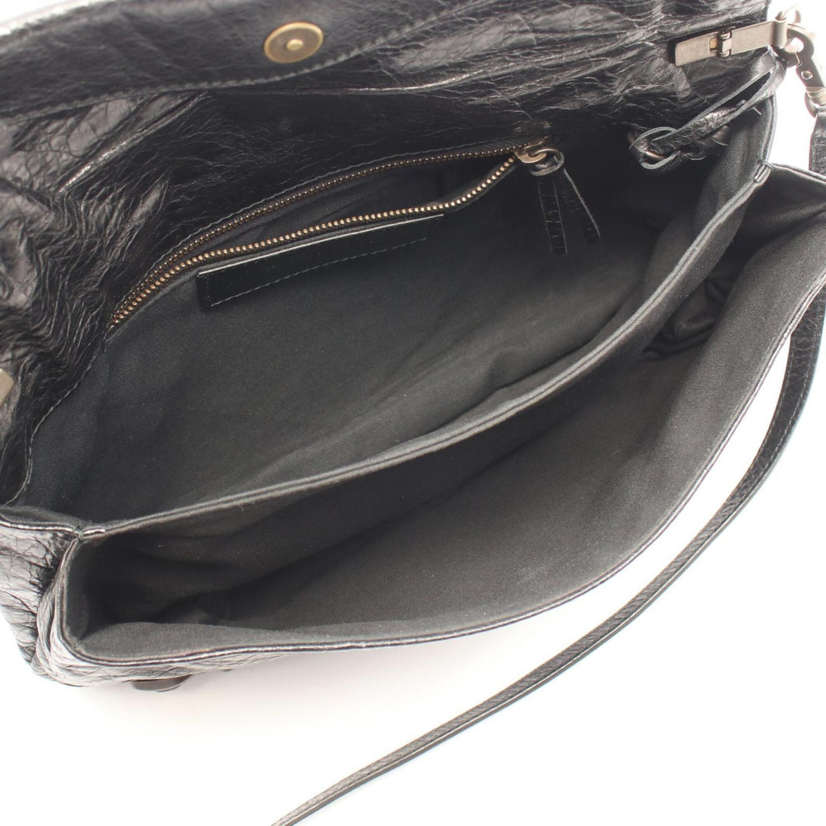 Balenciaga Black Leather Handbag Shoulder Bag (Pre-Owned)