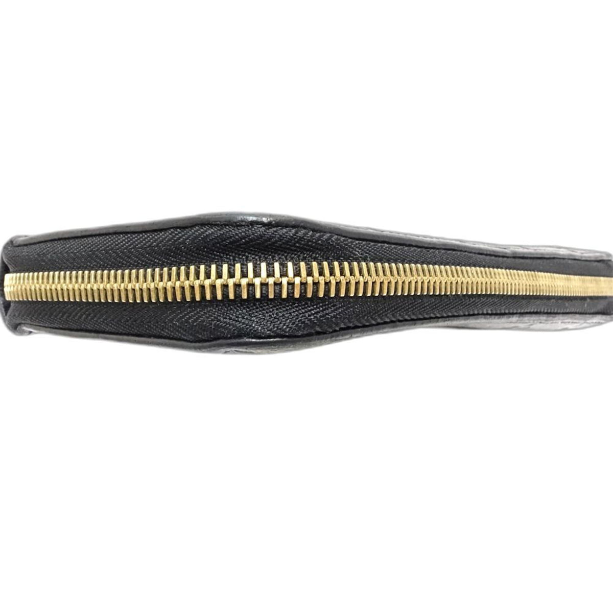Louis Vuitton Black Leather Long Wallet (Bi-Fold) (Pre-Owned)
