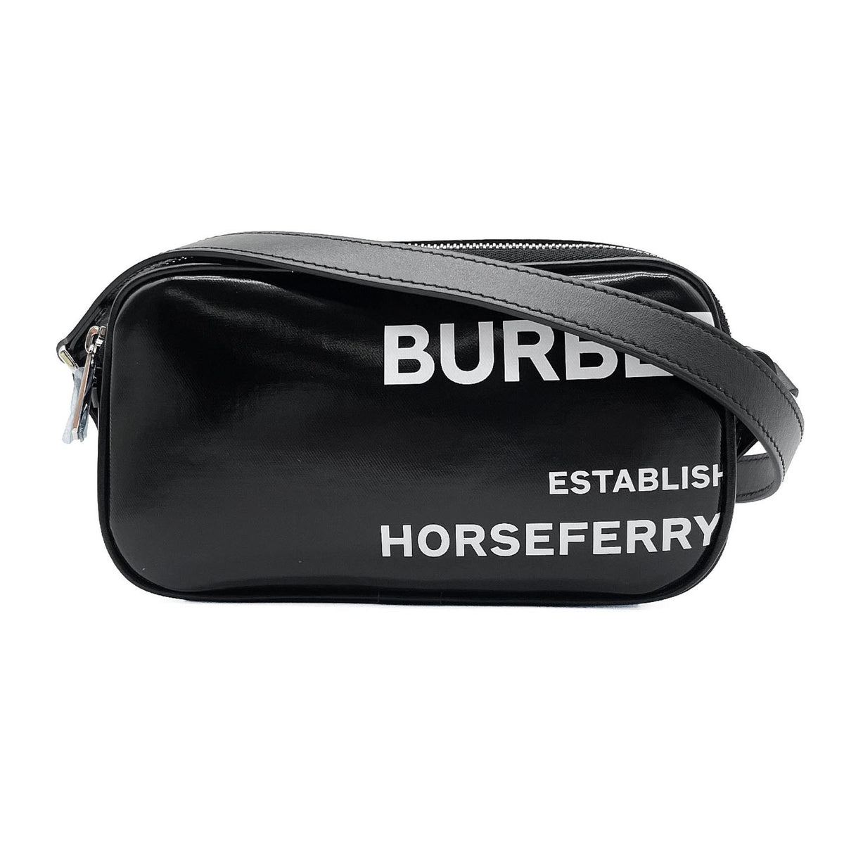 Burberry Black Coated Canvas Shoulder Bag (Pre-Owned)