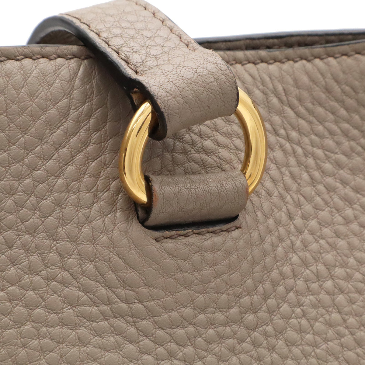 Prada Grayish Leather Shoulder Bag Tote Bag (Pre-Owned)