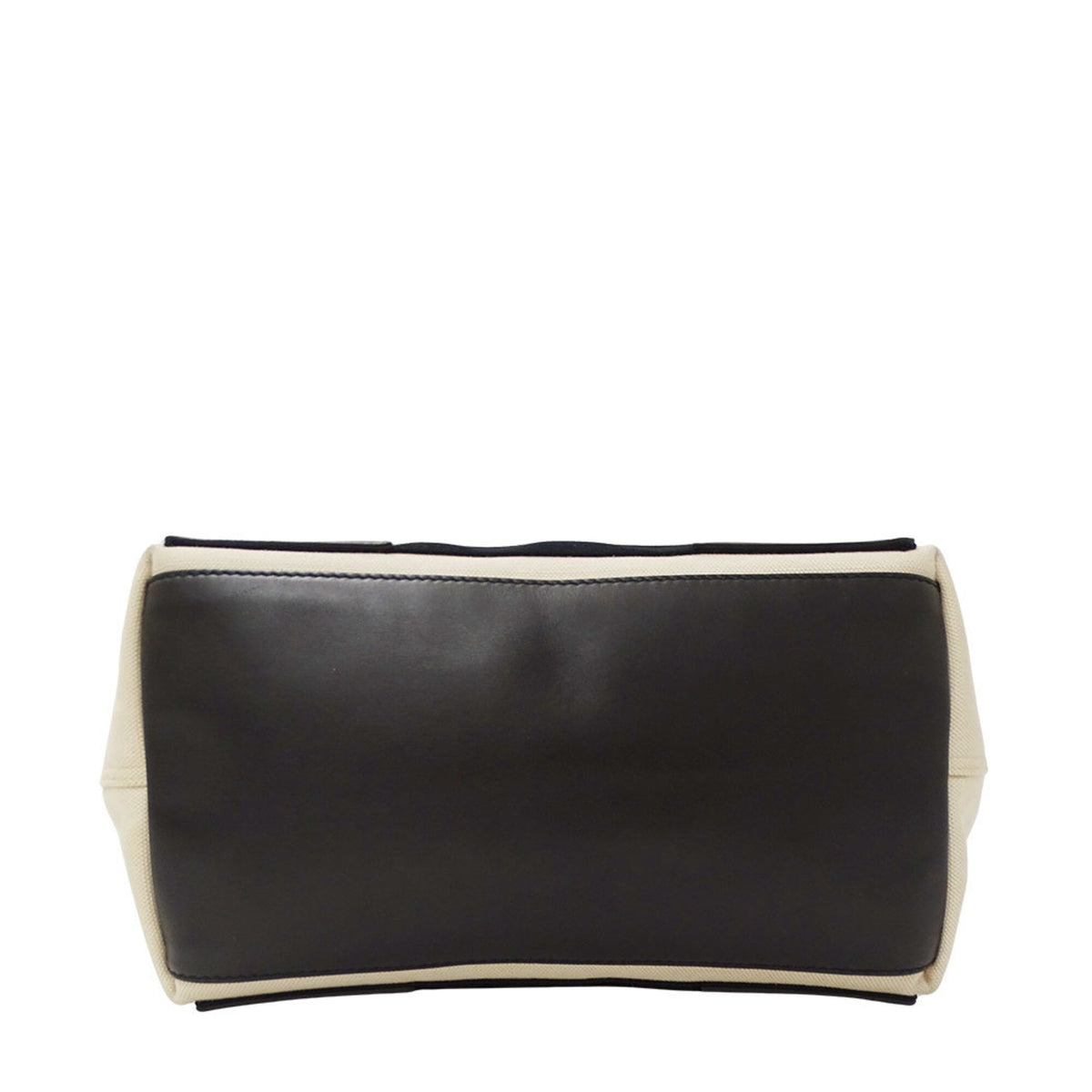 Balenciaga Black Ivory Yellow Canvas Handbag Pouch (Pre-Owned)