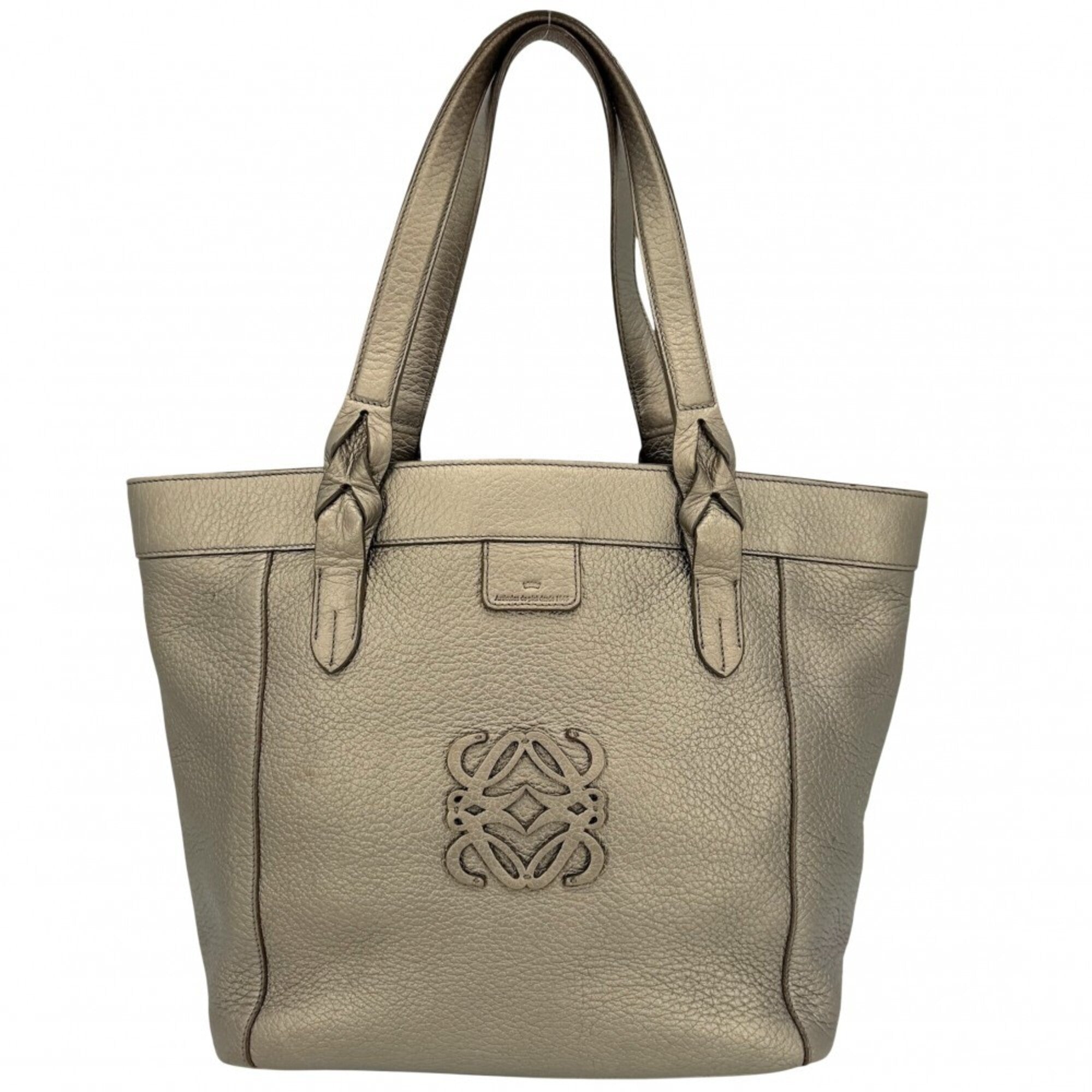 Loewe Gold Leather Handbag Tote Bag (Pre-Owned)