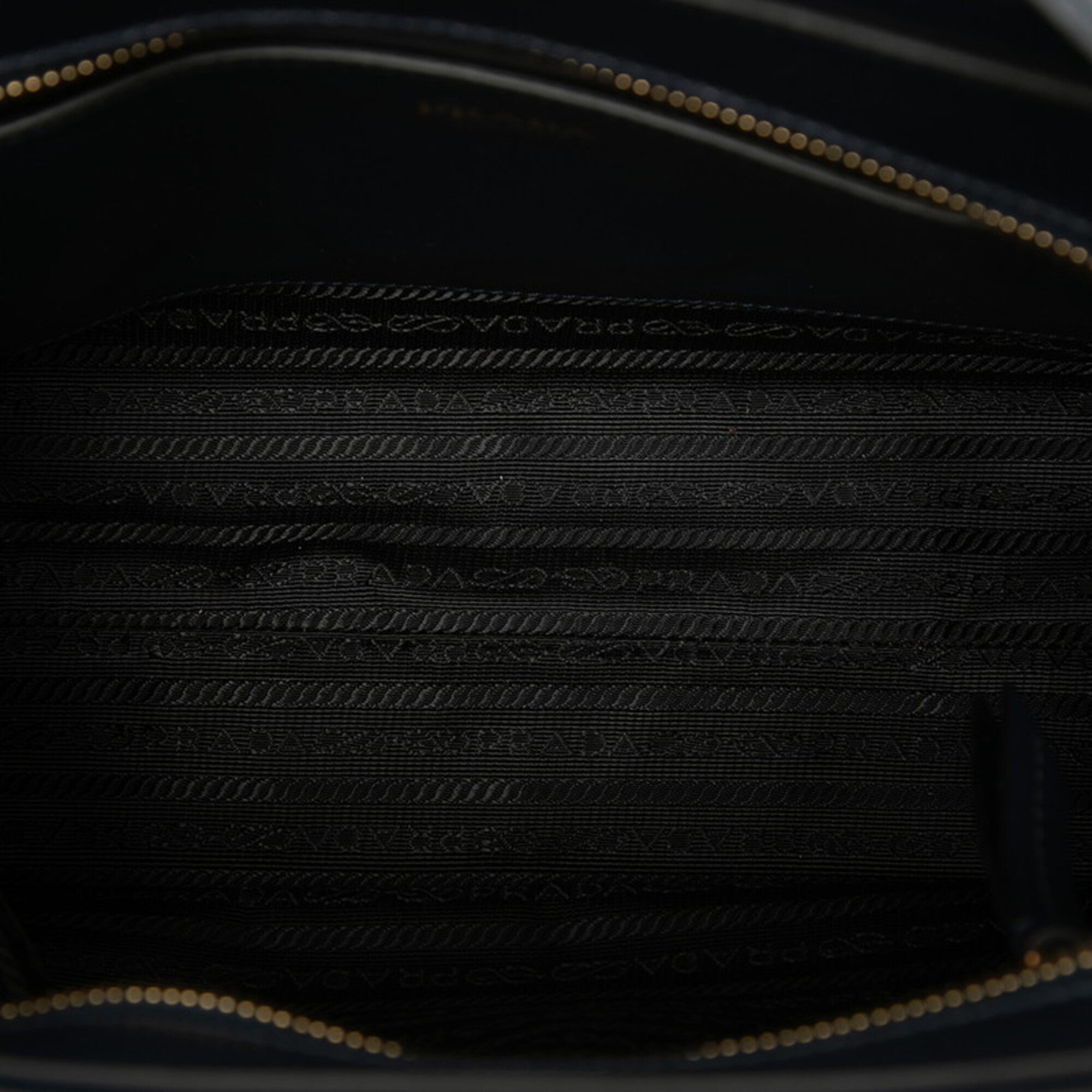 Prada Navy Leather Handbag Shoulder Bag (Pre-Owned)