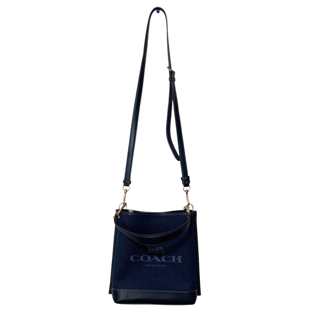 Coach Dark Blue Shoulder Bag (Pre-Owned)