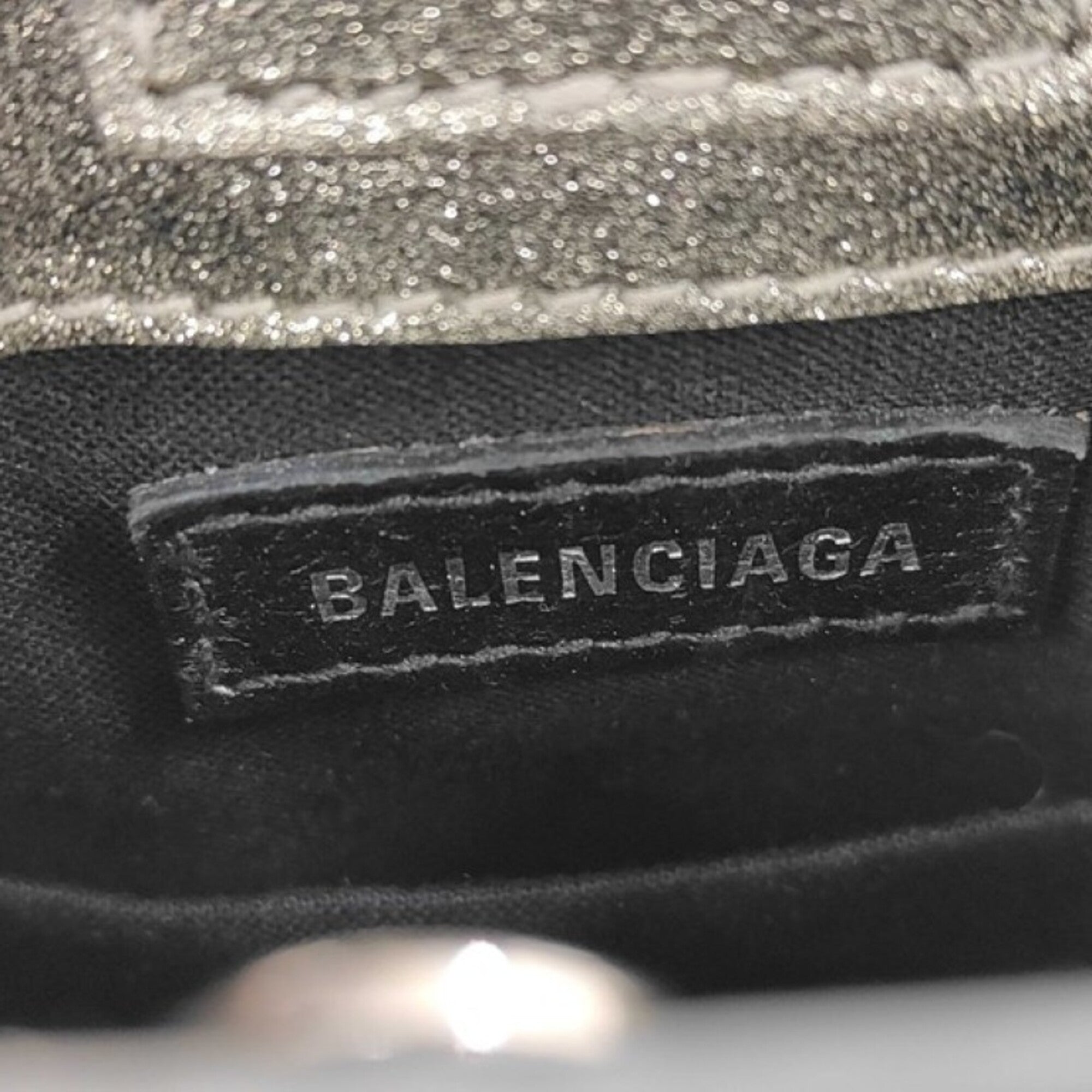 Balenciaga Black Gold Leather Shoulder Bag (Pre-Owned)