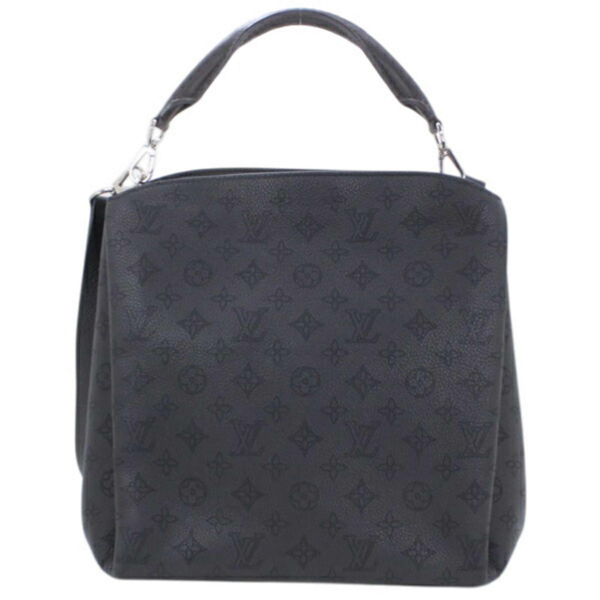 Louis Vuitton Black Mahina Leather Handbag Shoulder Bag (Pre-Owned)