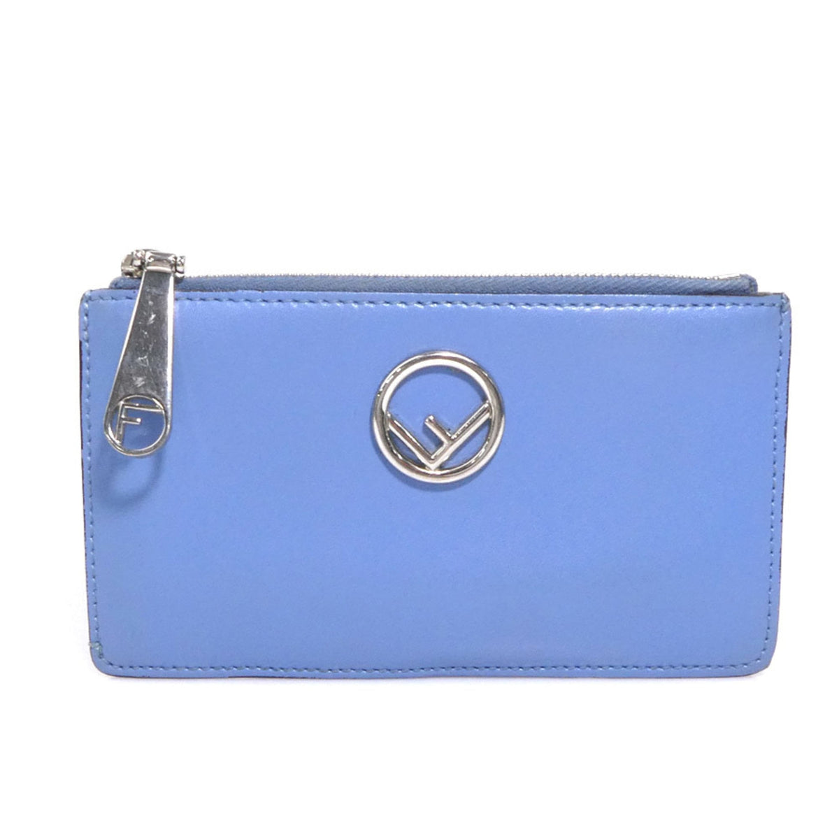 Fendi Blue Leather Coin Purse/Coin Case (Pre-Owned)