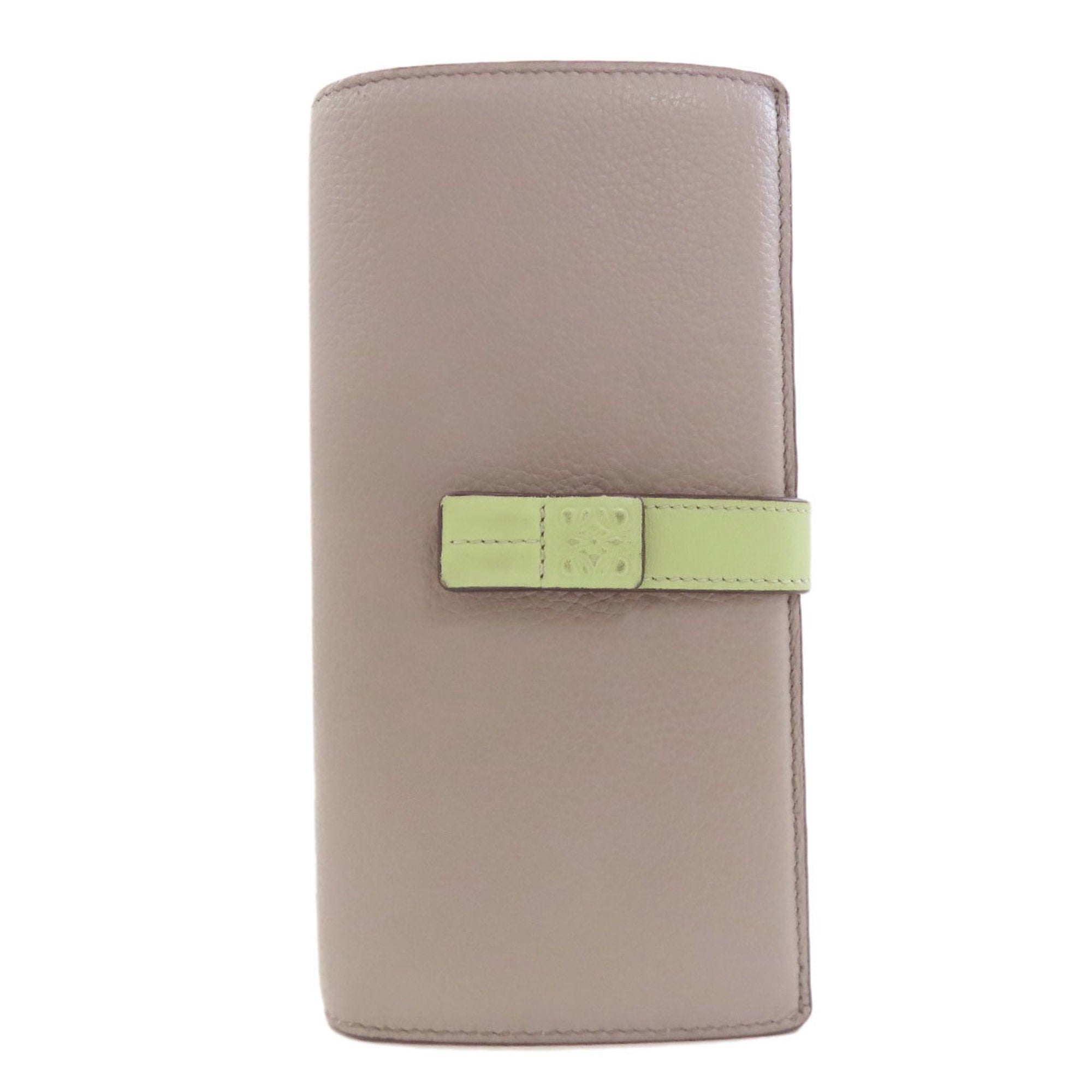 Loewe Gray Green Leather Coin Purse/Coin Case (Pre-Owned)