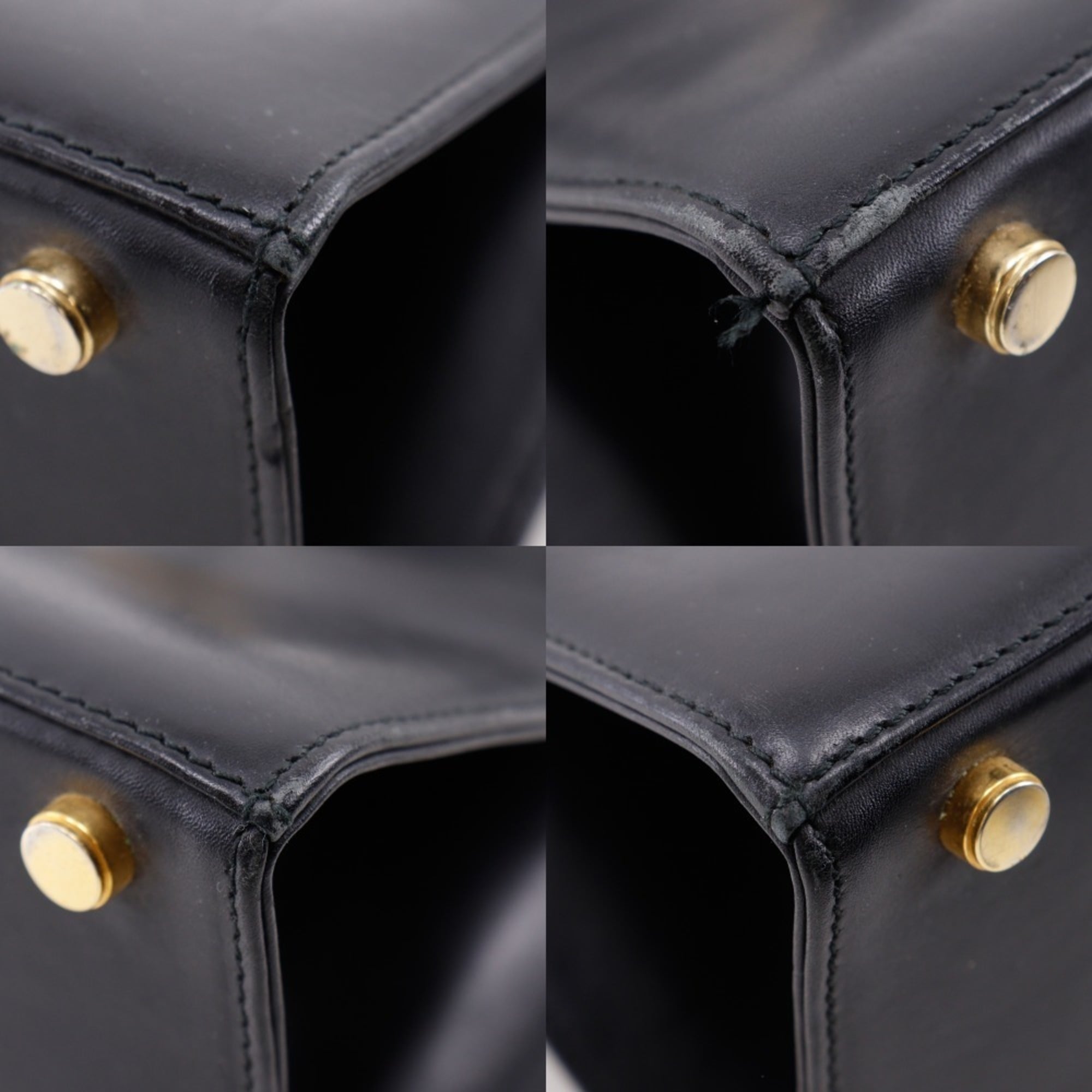 Salvatore Ferragamo Black Leather Handbag (Pre-Owned)