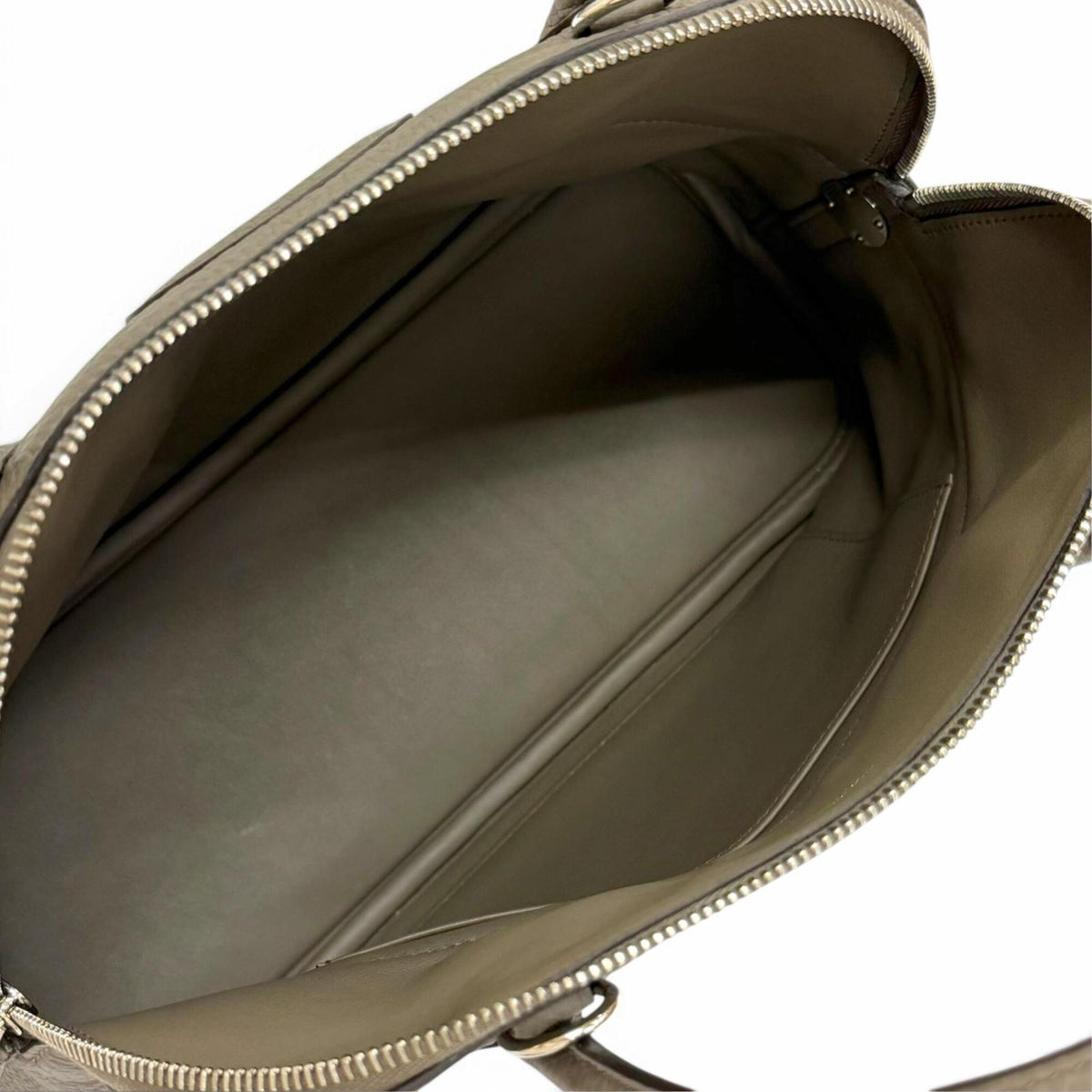 Hermes Etain Taurillon Clemence Leather Handbag (Pre-Owned)