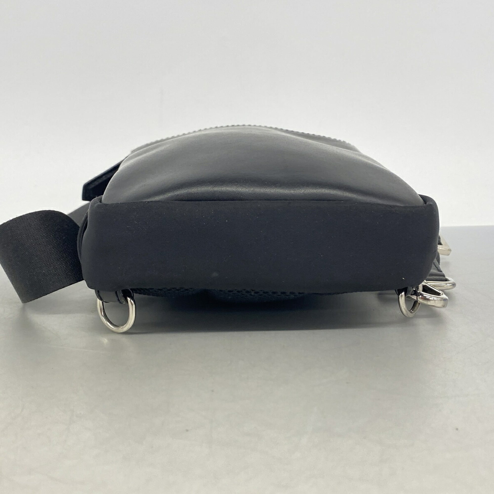 Fendi Black Nylon Leather Sling Bag (Pre-Owned)