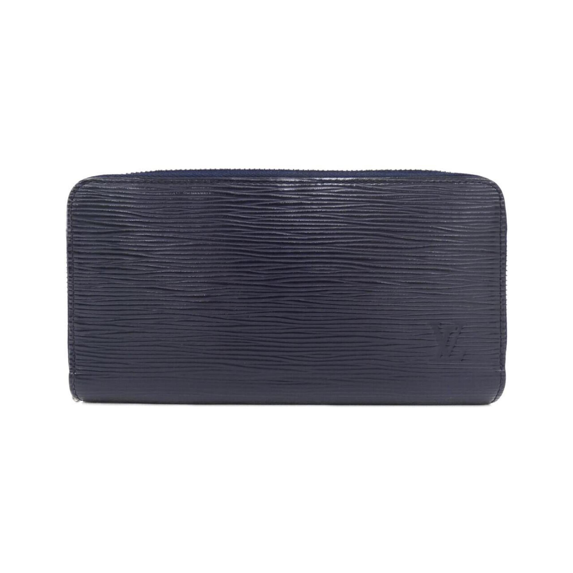 Louis Vuitton Navy Leather Long Wallet (Bi-Fold) (Pre-Owned)