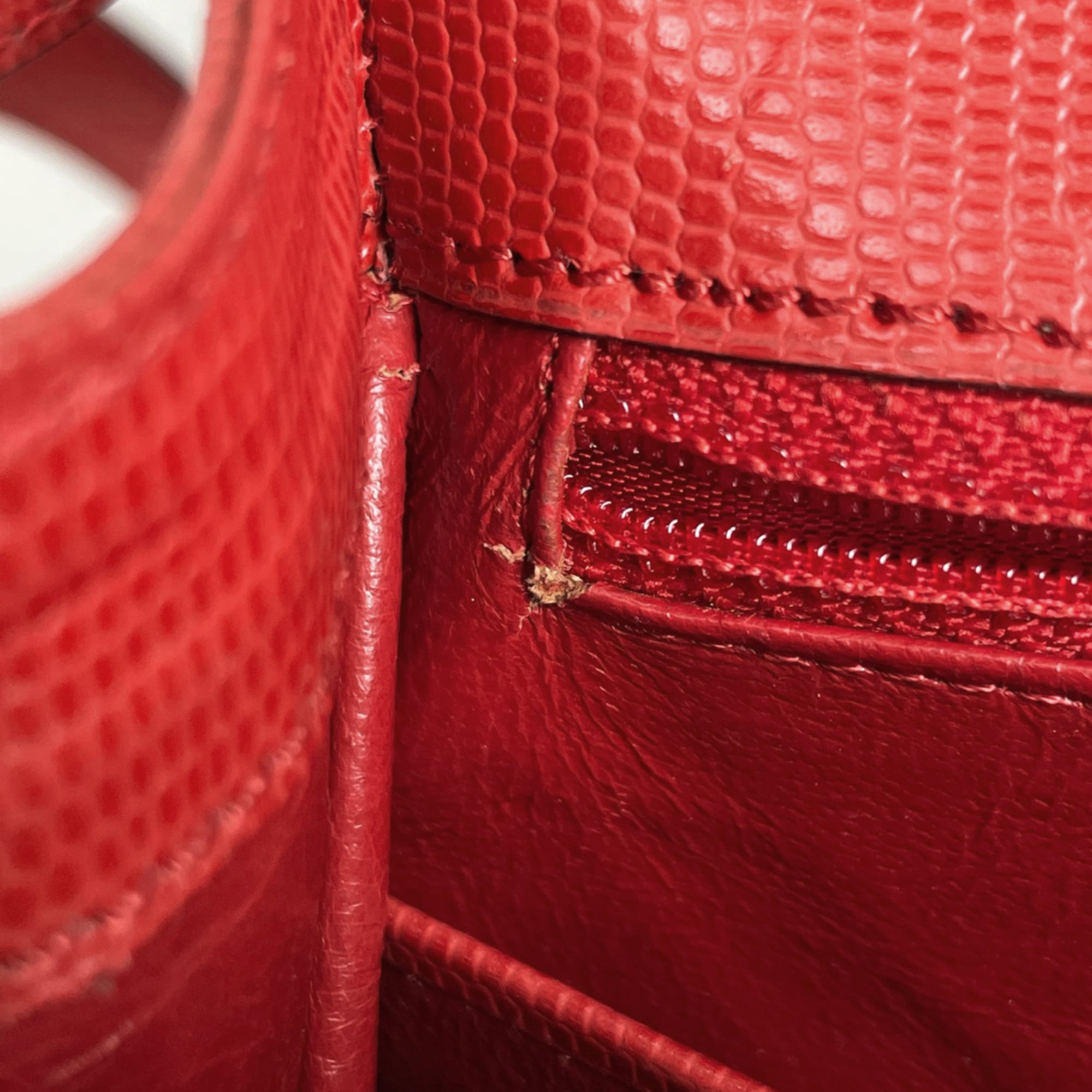 Celine Red Color Leather Handbag Shoulder Bag (Pre-Owned)