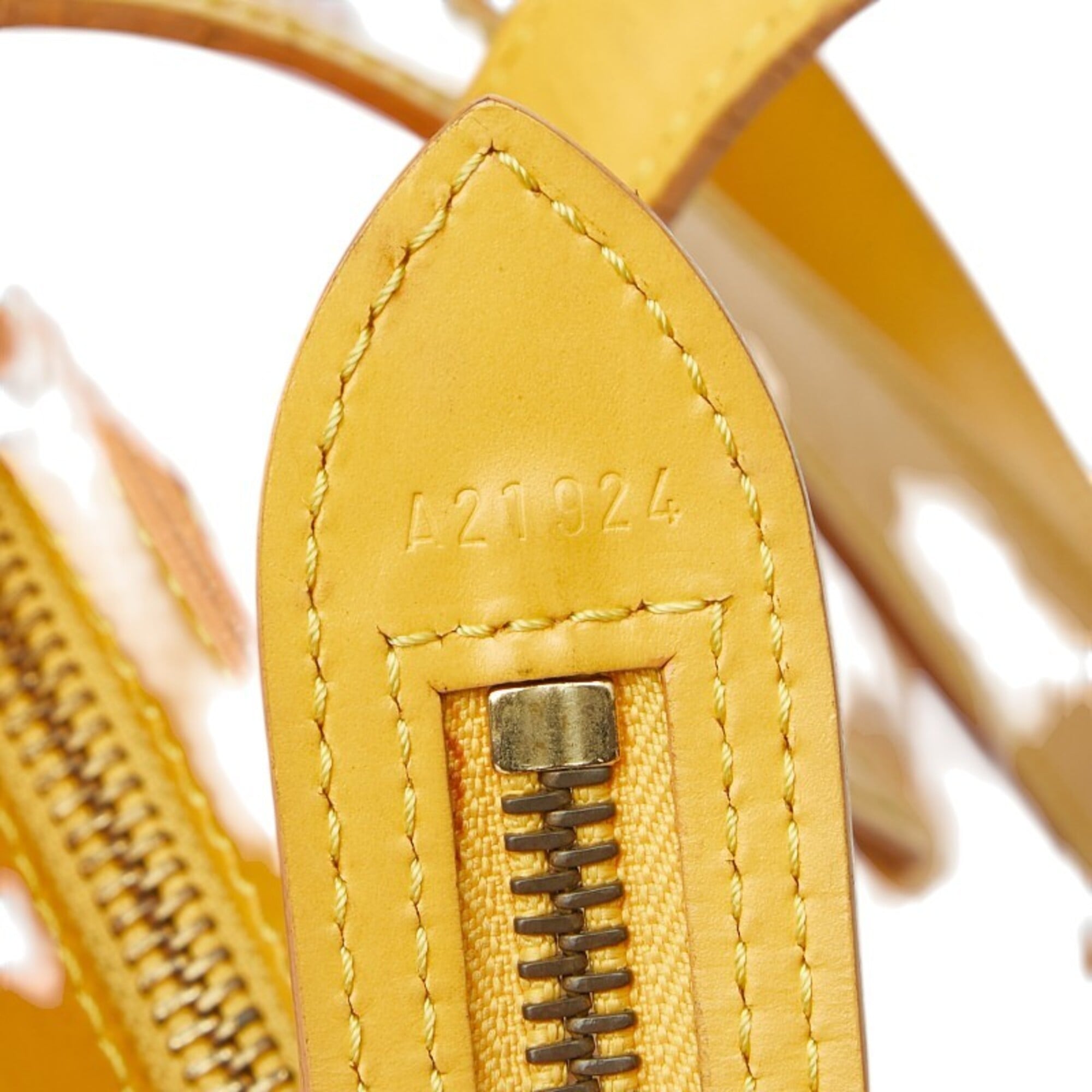 Louis Vuitton Yellow Leather Shoulder Bag Tote Bag (Pre-Owned)