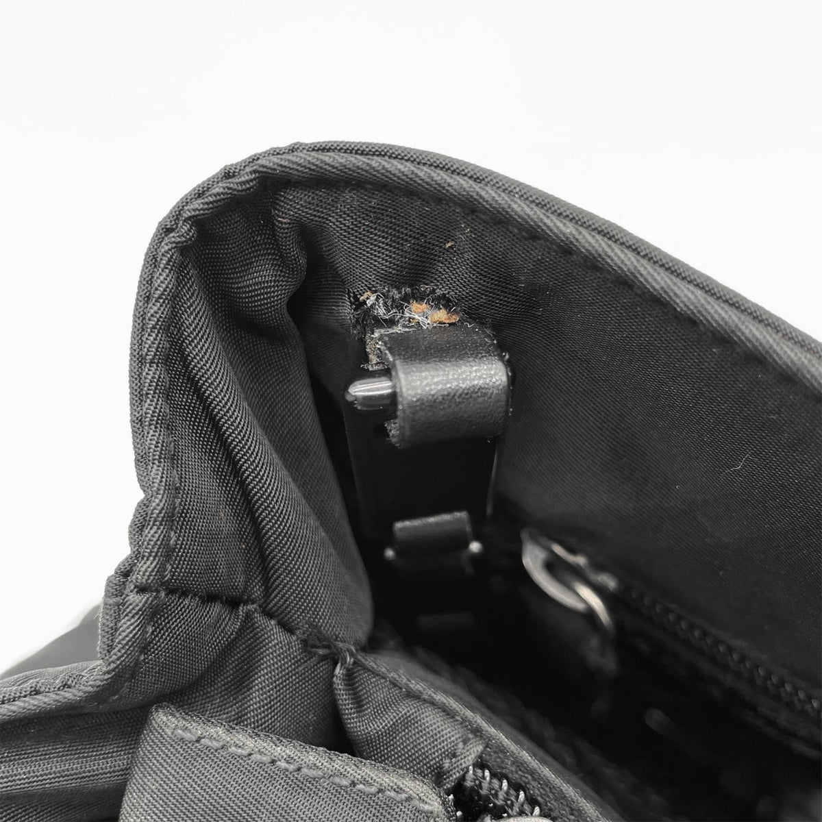 Prada Black Nylon Plastic Handbag Shoulder Bag (Pre-Owned)