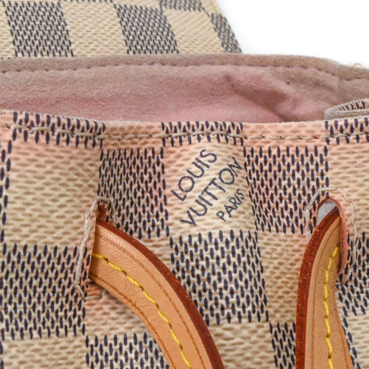 Louis Vuitton Damier Azur White Damier Azur Leather Backpack (Pre-Owned)