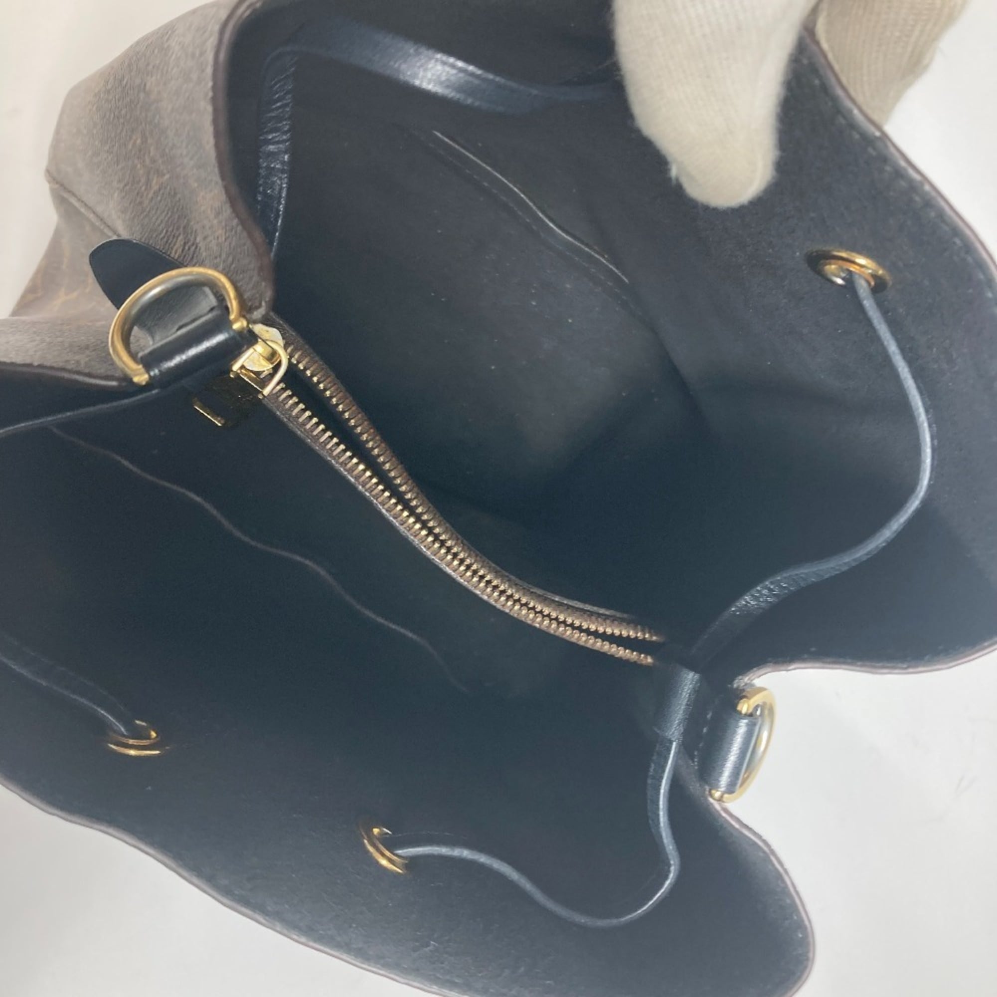 Louis Vuitton Black Brown Noir Monogram Shoulder Bag (Pre-Owned)