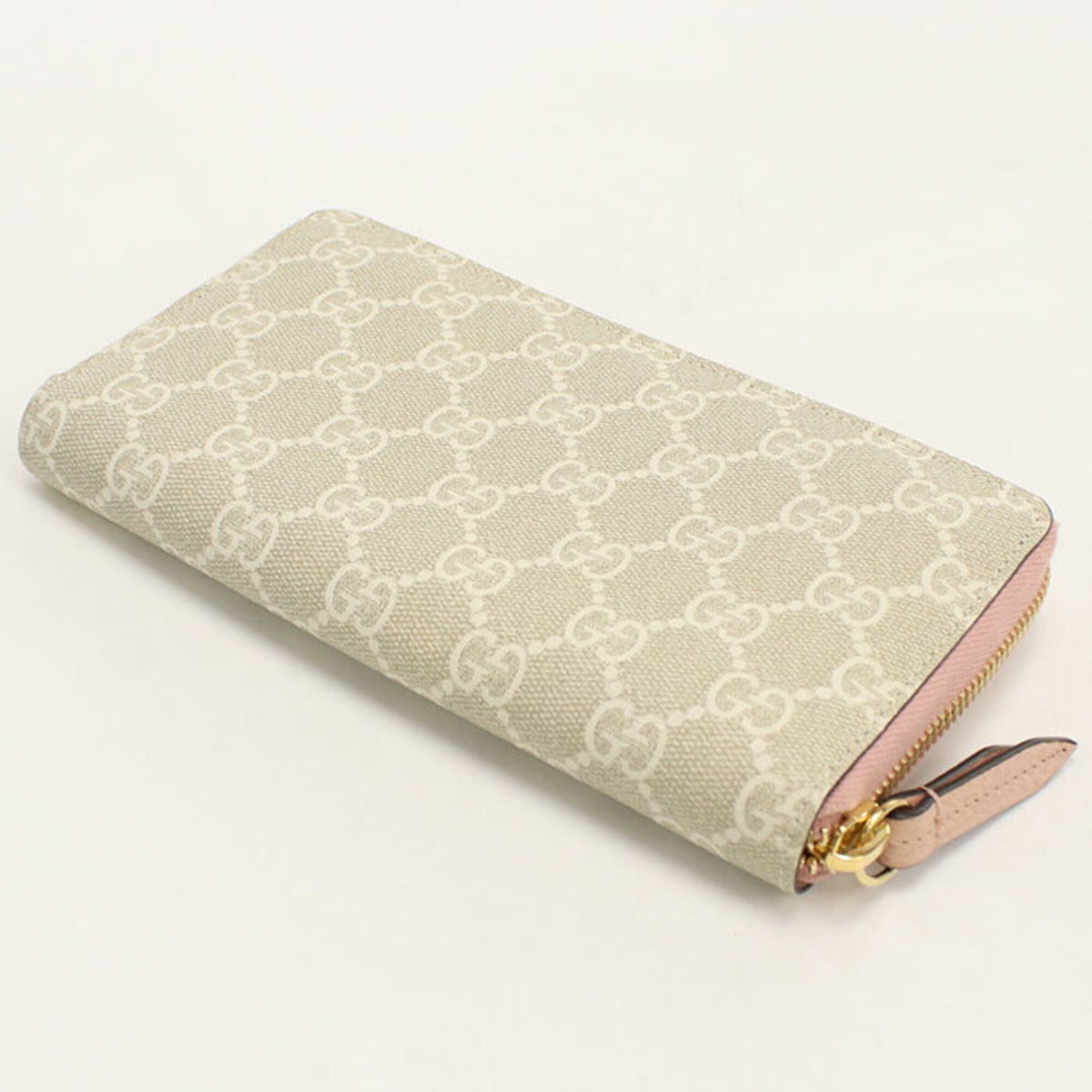 Gucci Pink Leather Pvc Long Wallet (Bi-Fold) (Pre-Owned)
