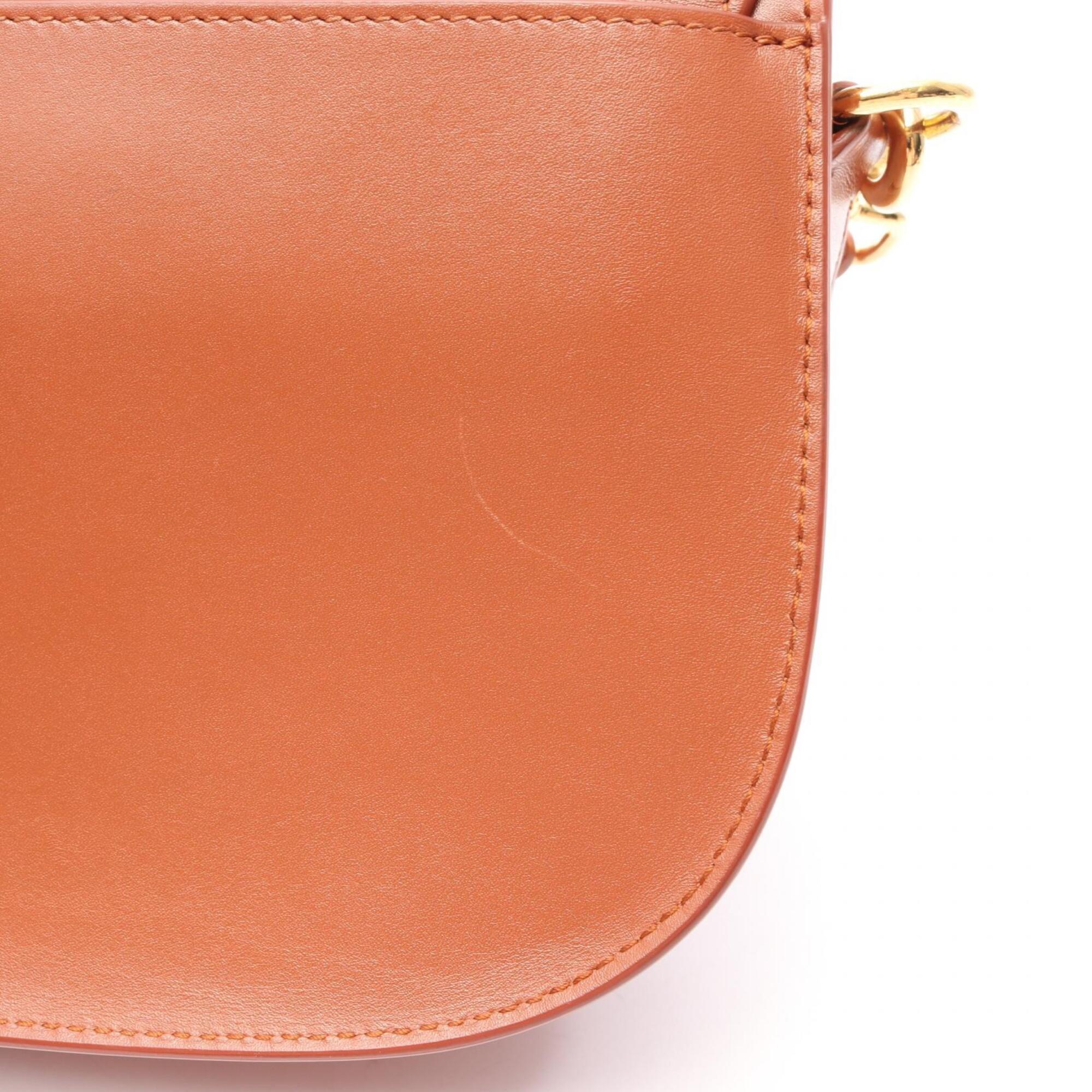 Christian Dior Brown Leather Handbag Shoulder Bag (Pre-Owned)