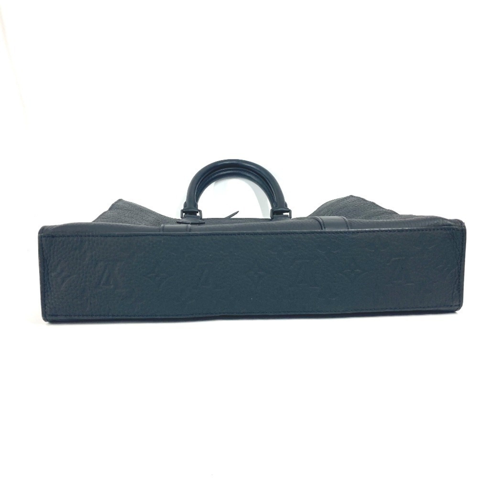 Louis Vuitton Black Noir Leather Handbag Tote Bag (Pre-Owned)