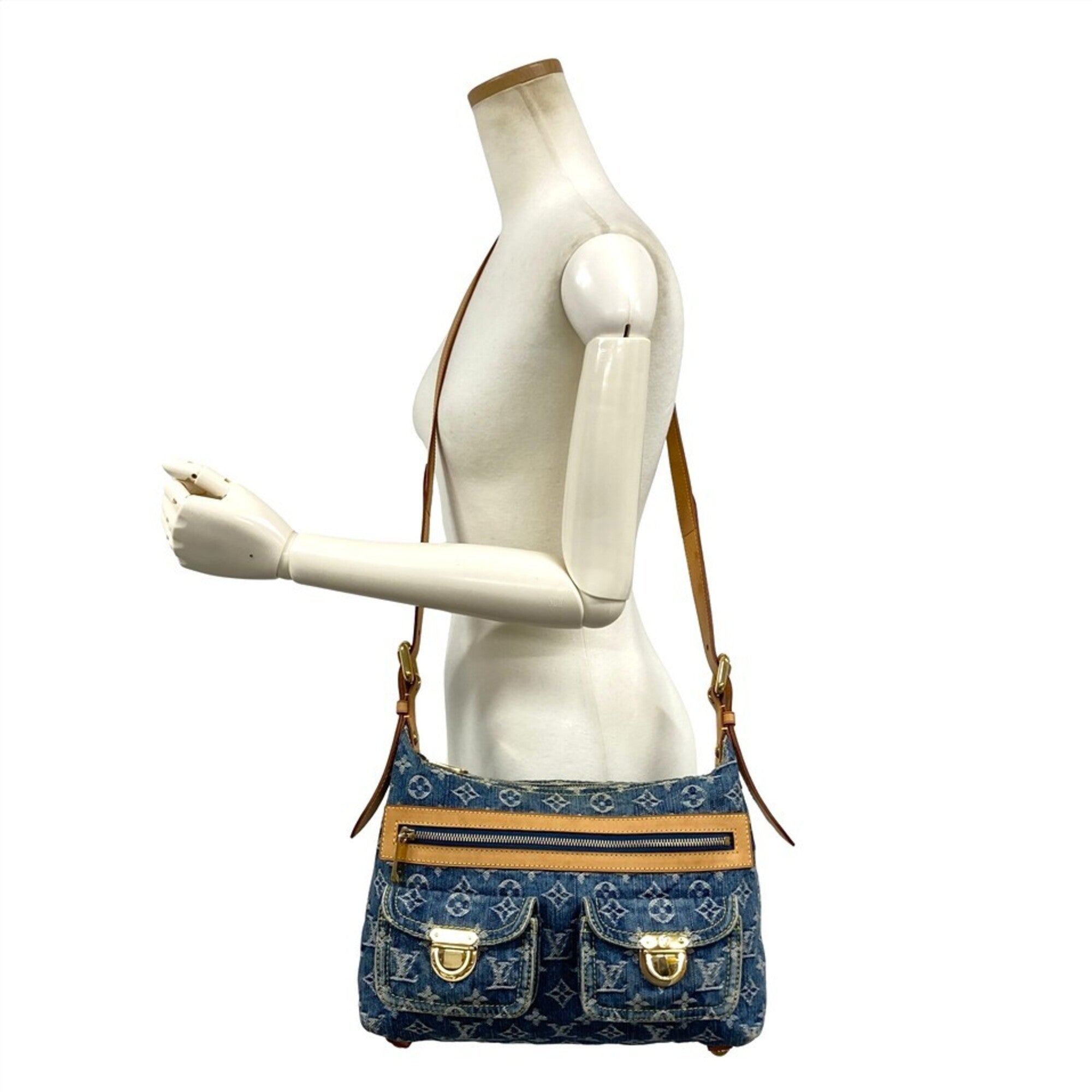 Louis Vuitton Monogram Denim Blue Monogram Denim Shoulder Bag (Pre-Owned)