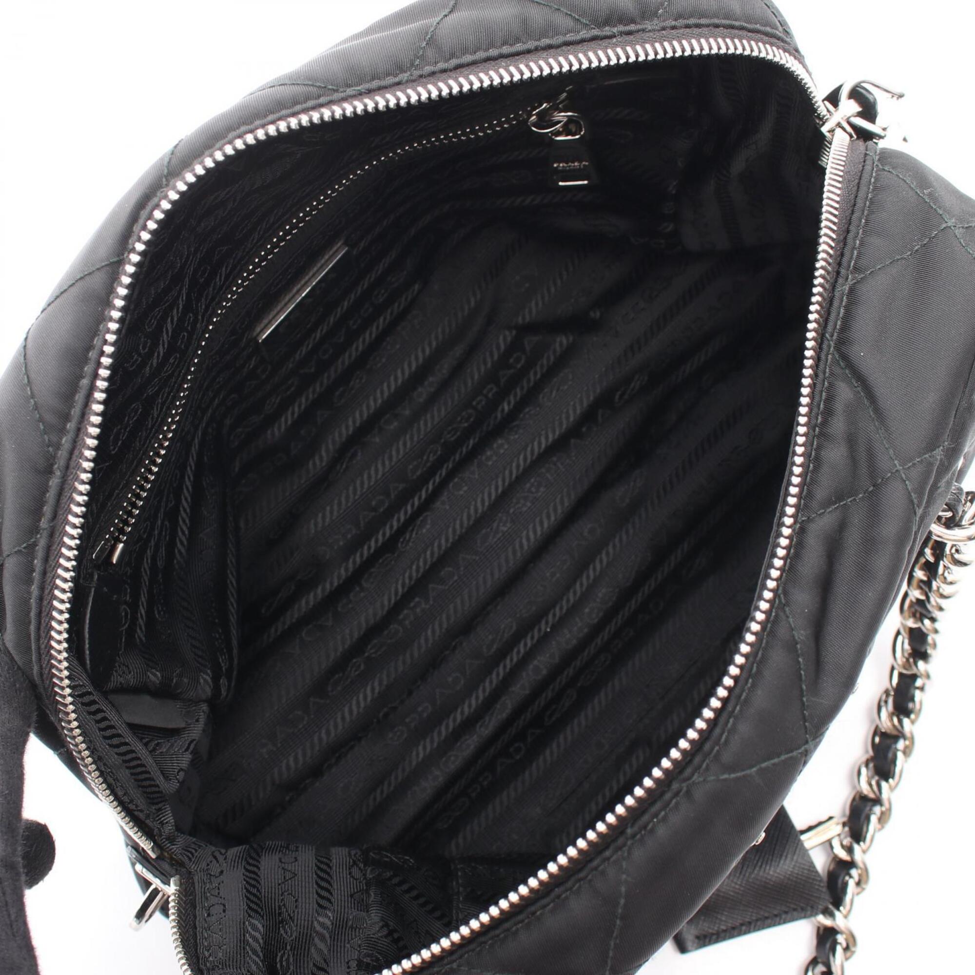 Prada Black Nylon Handbag Shoulder Bag (Pre-Owned)