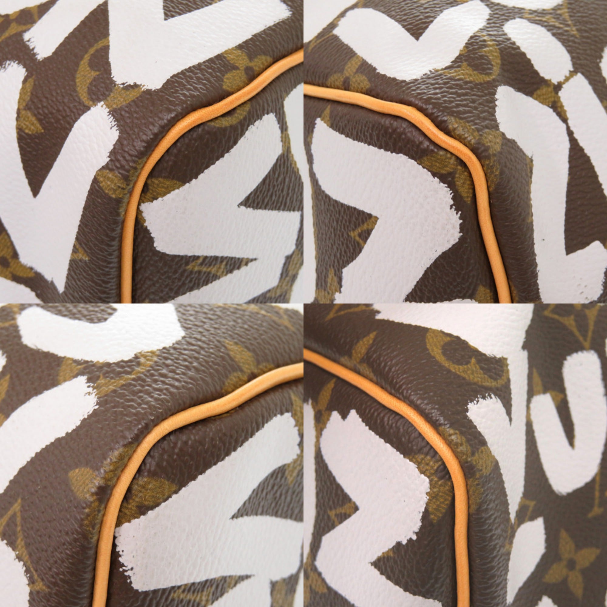 Louis Vuitton Monogram Graffiti Brown Monogram White Monogram Graffiti Monogram Boston Bag (Pre-Owned)