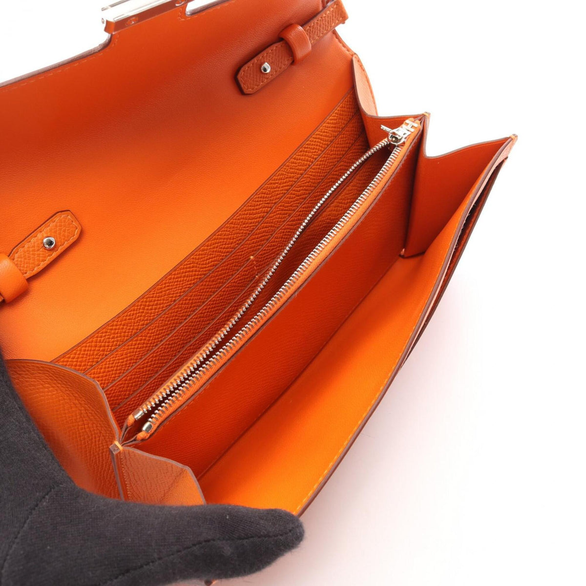 Hermes Orange Epsom Leather Leather Handbag Shoulder Bag (Pre-Owned)