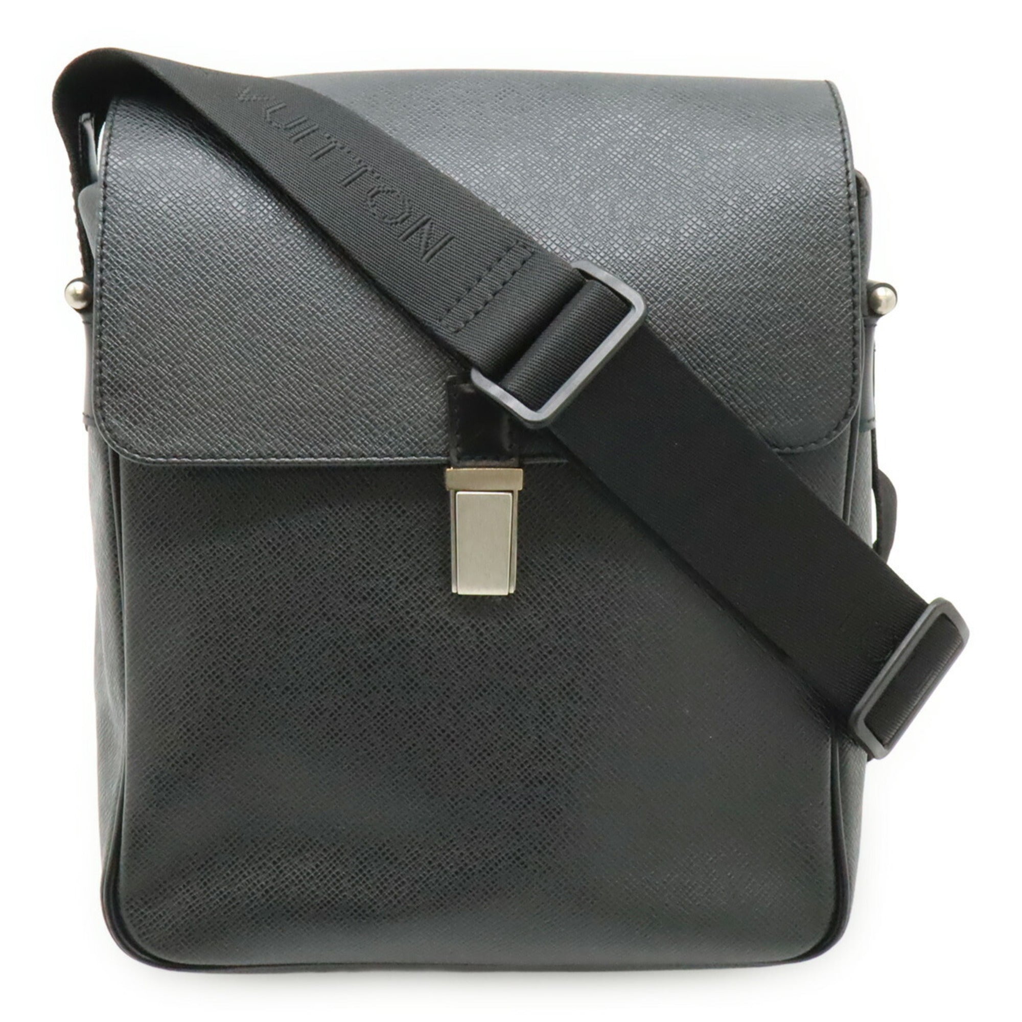 Louis Vuitton Ardoise Black Taiga Leather Leather Shoulder Bag (Pre-Owned)