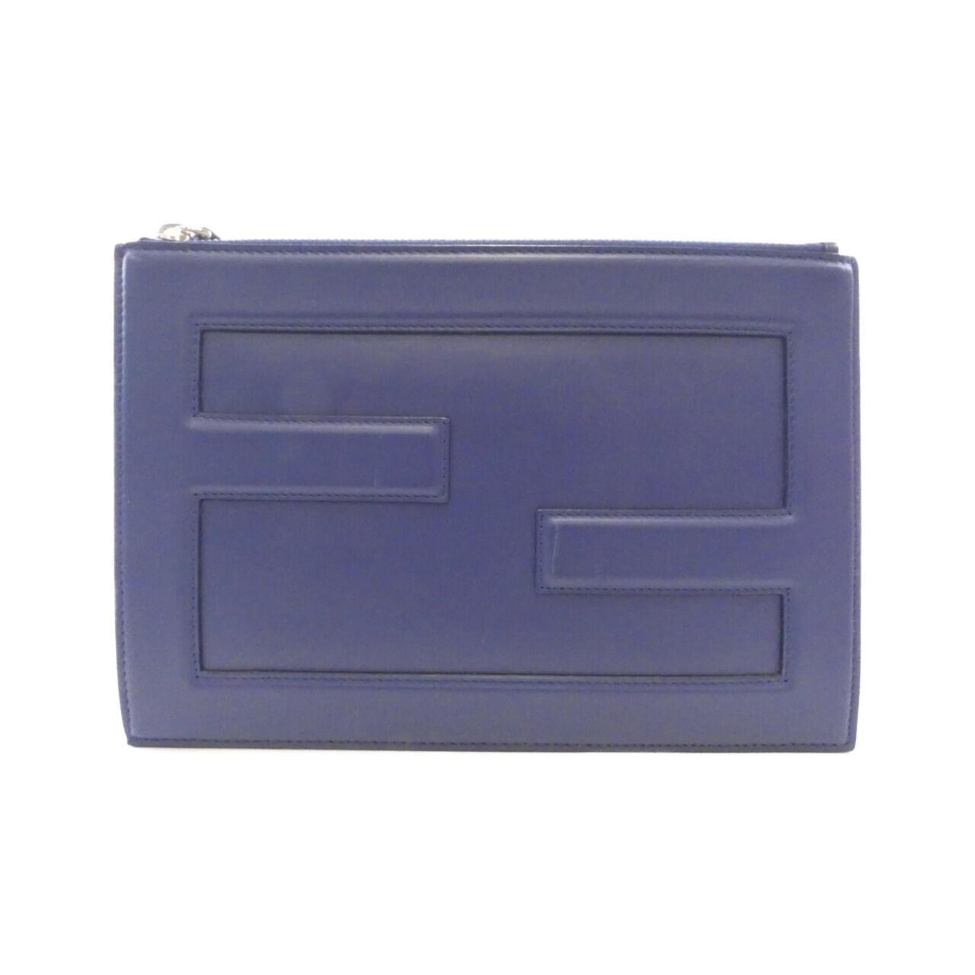 Fendi Blue Leather Handbag (Pre-Owned)