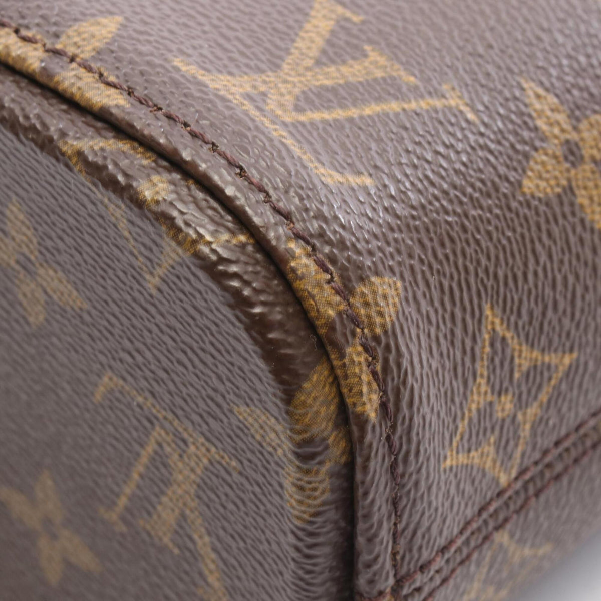 Louis Vuitton Brown Monogram Coated Canvas Leather Handbag (Pre-Owned)