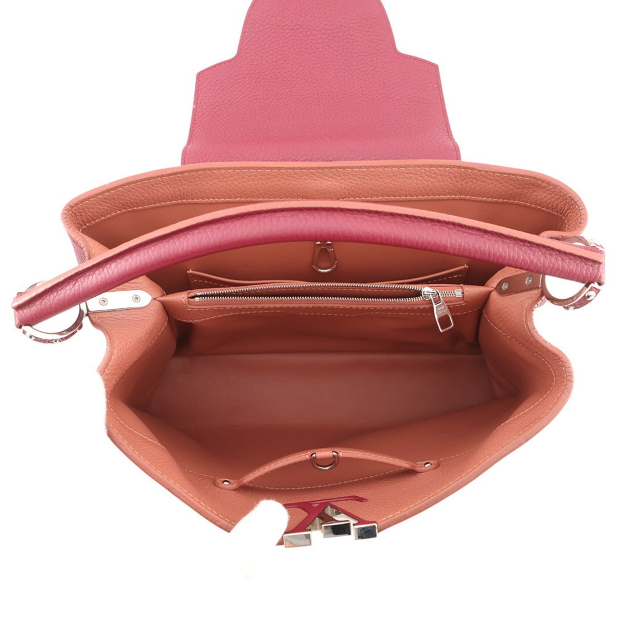 Louis Vuitton Bordeaux Salmon Pink Leather Handbag (Pre-Owned)
