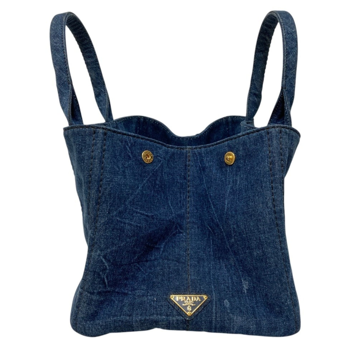 Prada Canapa Denim Tote Bag (Pre-Owned)