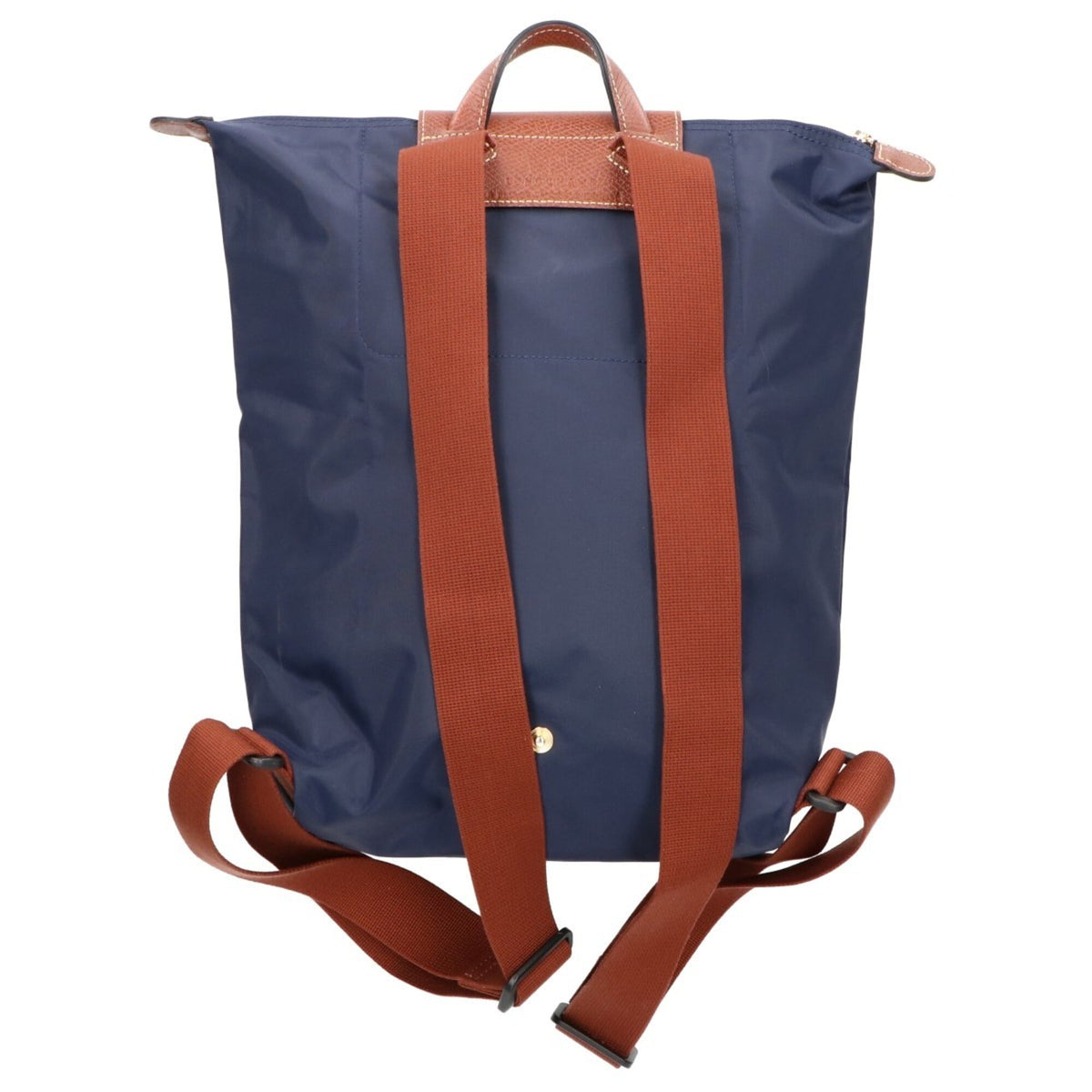 Longchamp Brown Navy Nylon Backpack (Pre-Owned)