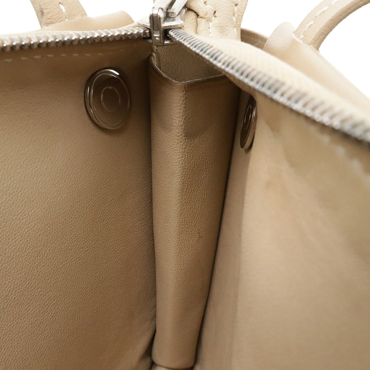 Hermes Beige Leather Shoulder Bag Tote Bag (Pre-Owned)
