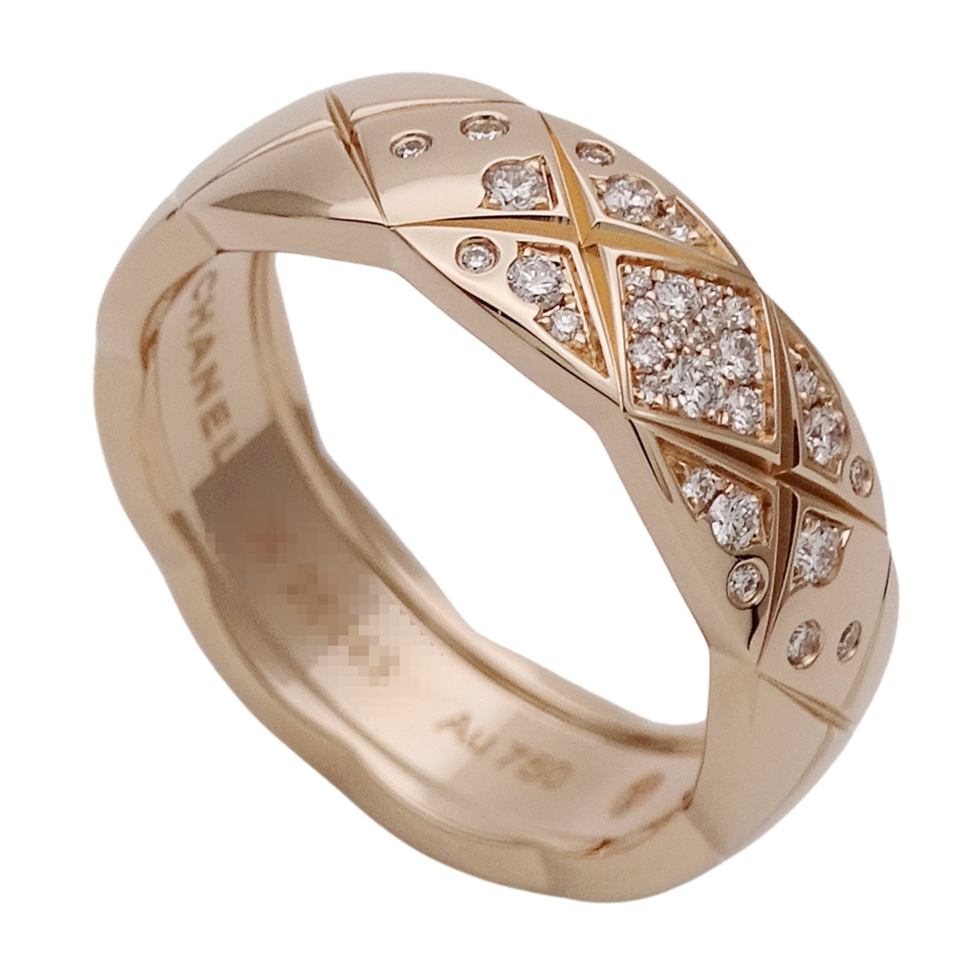 Chanel Pink Gold Pink Gold (18K) Band Ring (Pre-Owned)