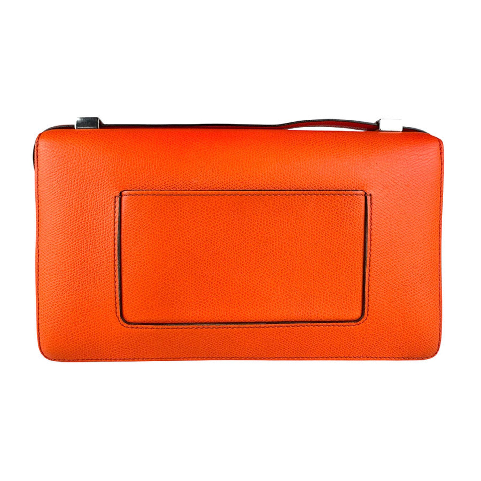 Celine Neon Orange Leather Shoulder Bag (Pre-Owned)