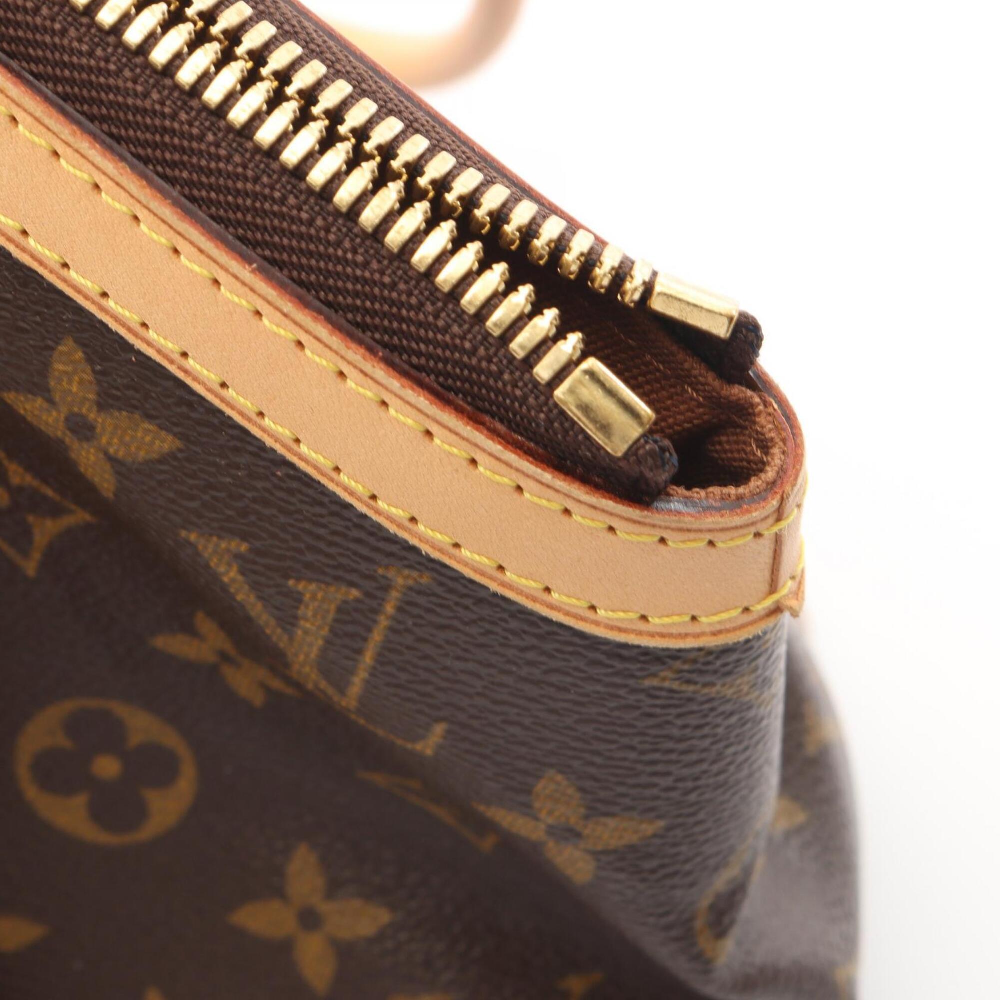 Louis Vuitton Brown Coated Canvas Pvc Monogram Leather Handbag (Pre-Owned)