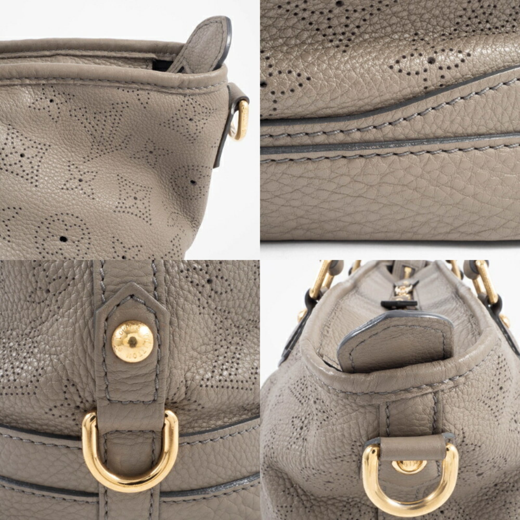Louis Vuitton Mahina Beige Mahina Leather Shoulder Bag (Pre-Owned)