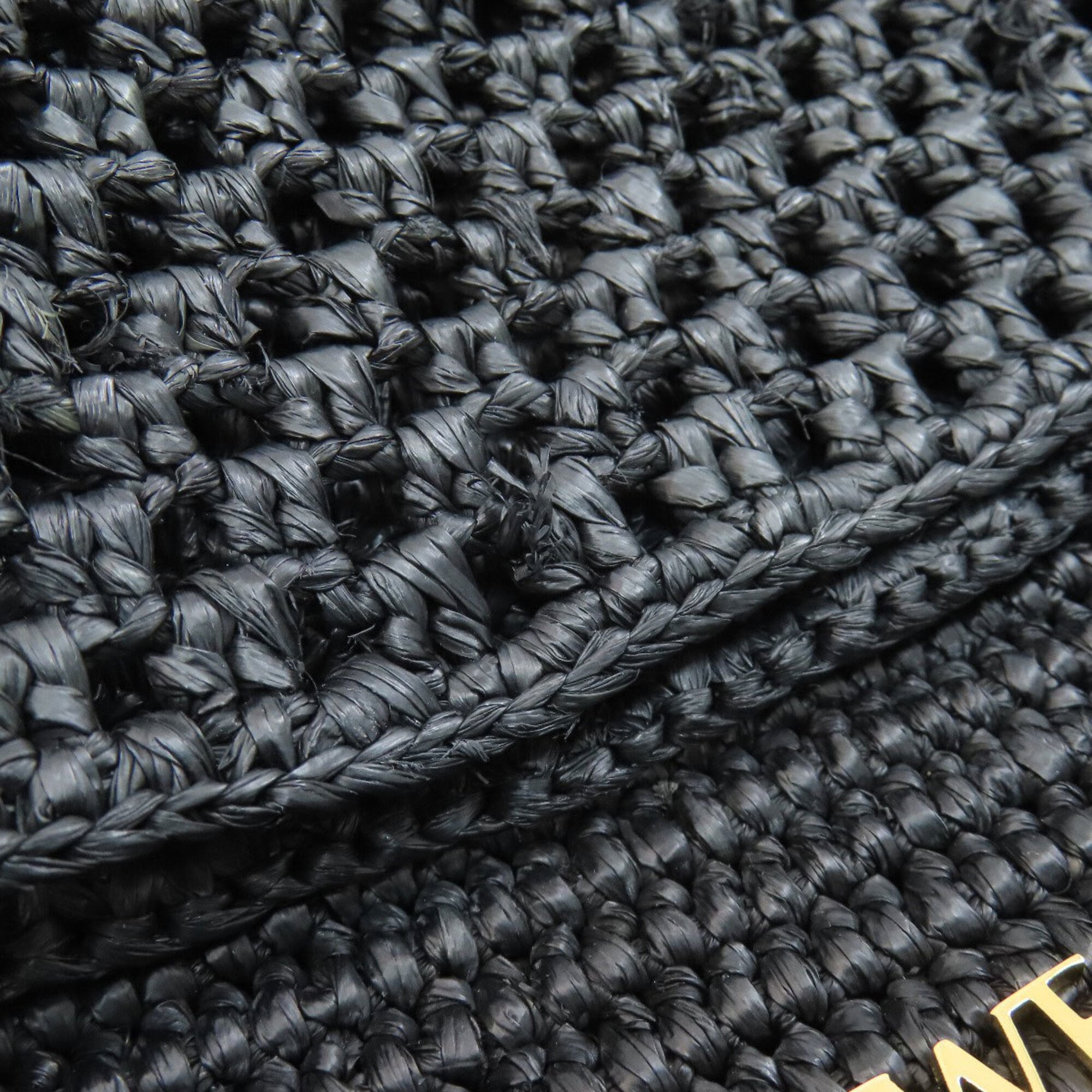 Loewe Black Raffia Leather Handbag (Pre-Owned)