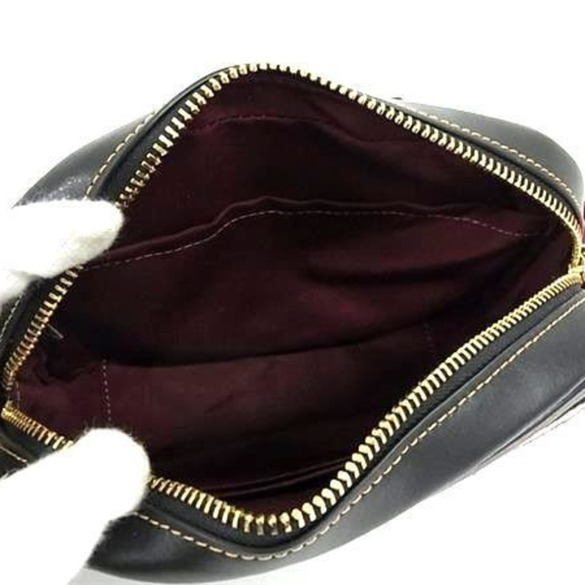 Coach Black Brown Pvc Leather Pochette Shoulder Bag (Pre-Owned)