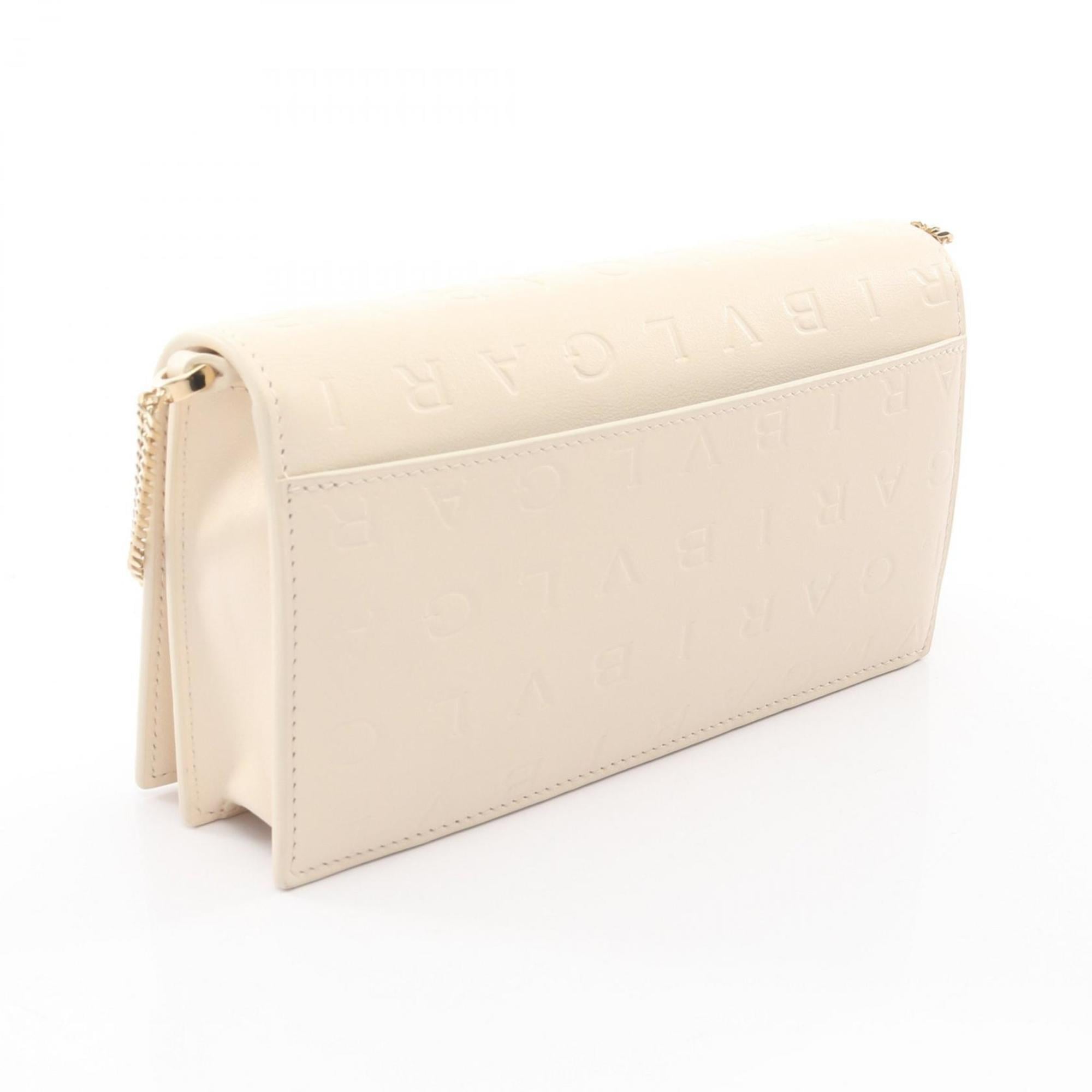Bvlgari Ivory Leather Handbag Shoulder Bag (Pre-Owned)