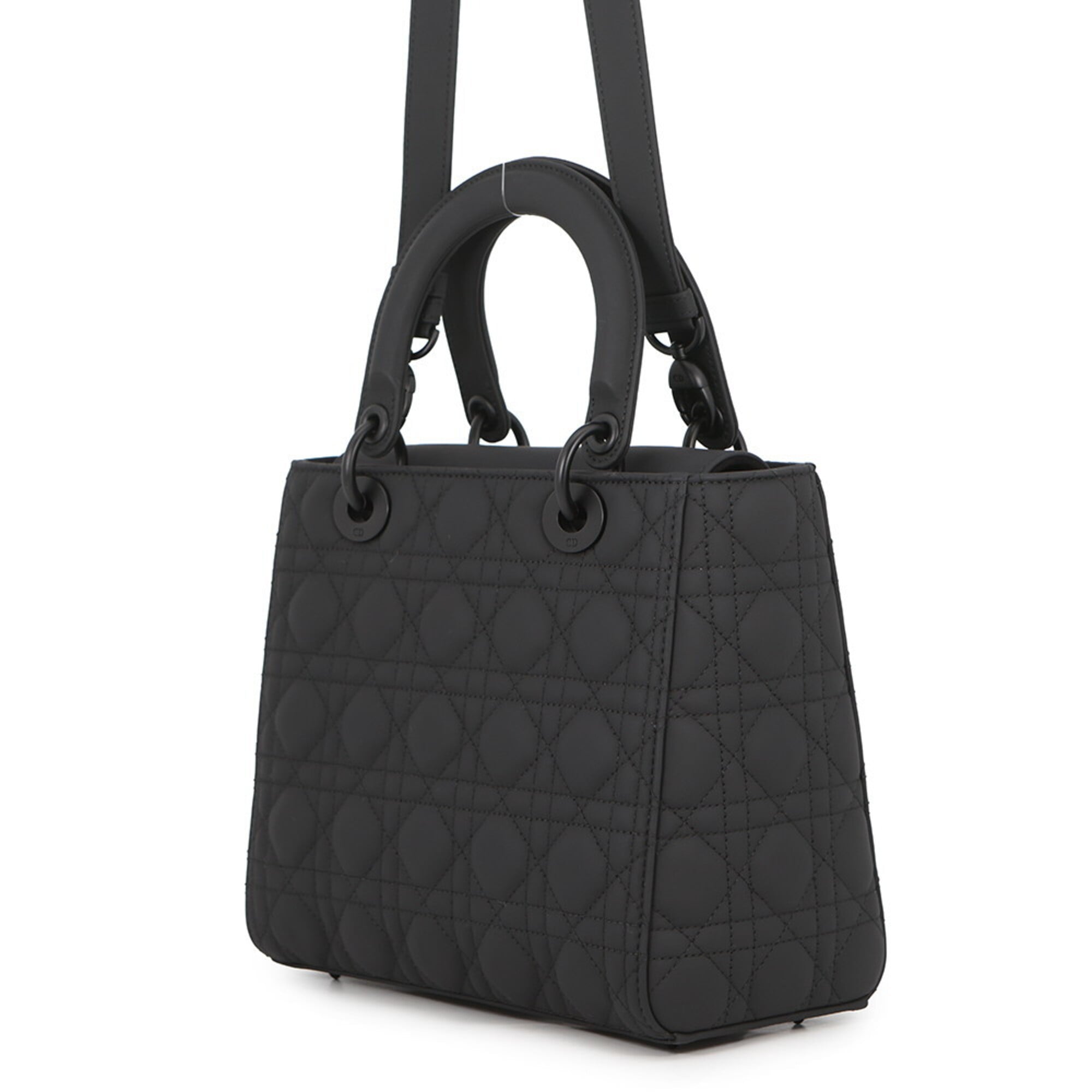 Christian Dior Lady Dior Black Handbag Shoulder Bag (Pre-Owned)