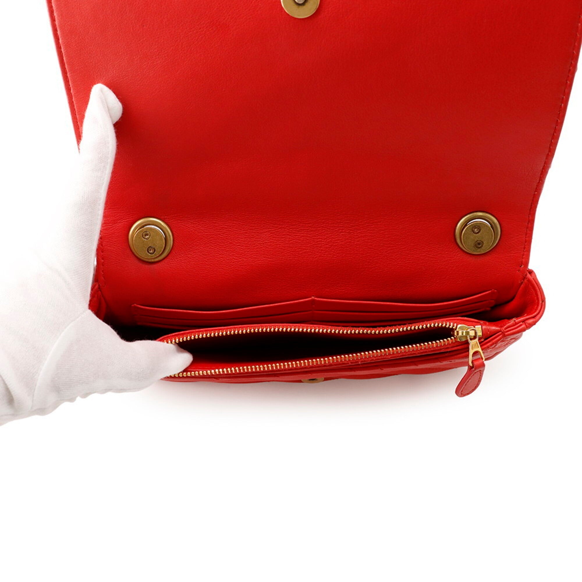 Balenciaga Red Color Leather Handbag Shoulder Bag (Pre-Owned)