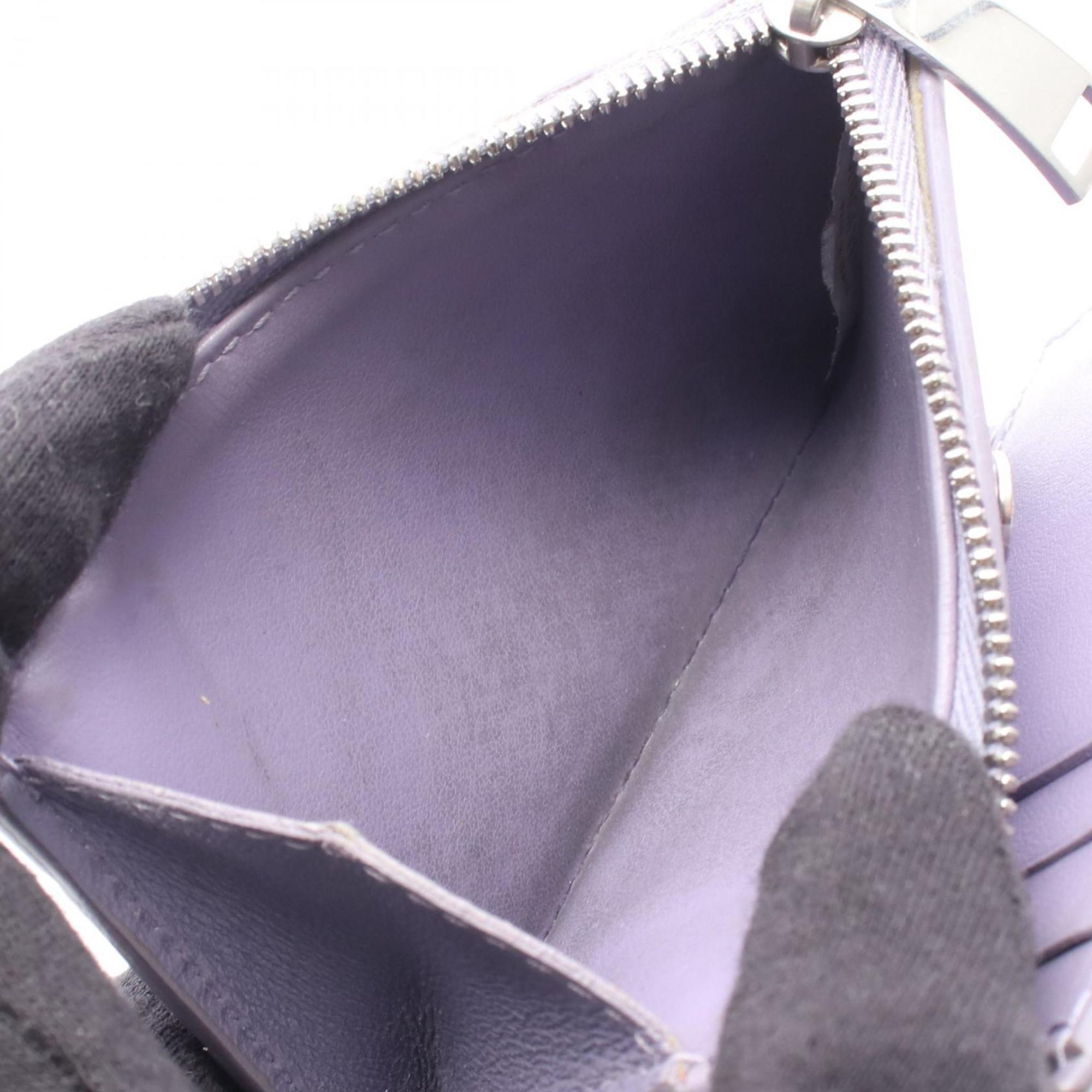 Bottega Veneta Purple Leather Wallet (Bi-Fold) (Pre-Owned)