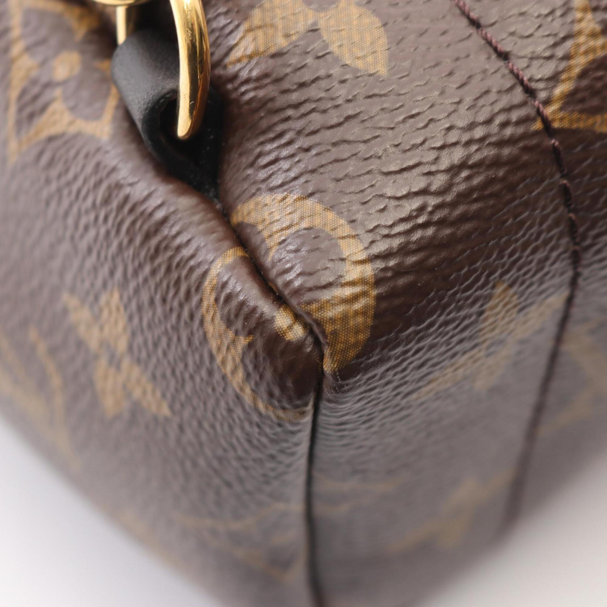 Louis Vuitton Black Brown Monogram Coated Canvas Leather Backpack (Pre-Owned)