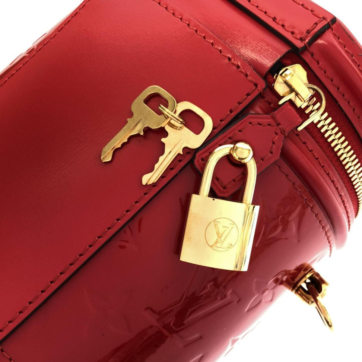 Louis Vuitton Rouge Leather Handbag (Pre-Owned)