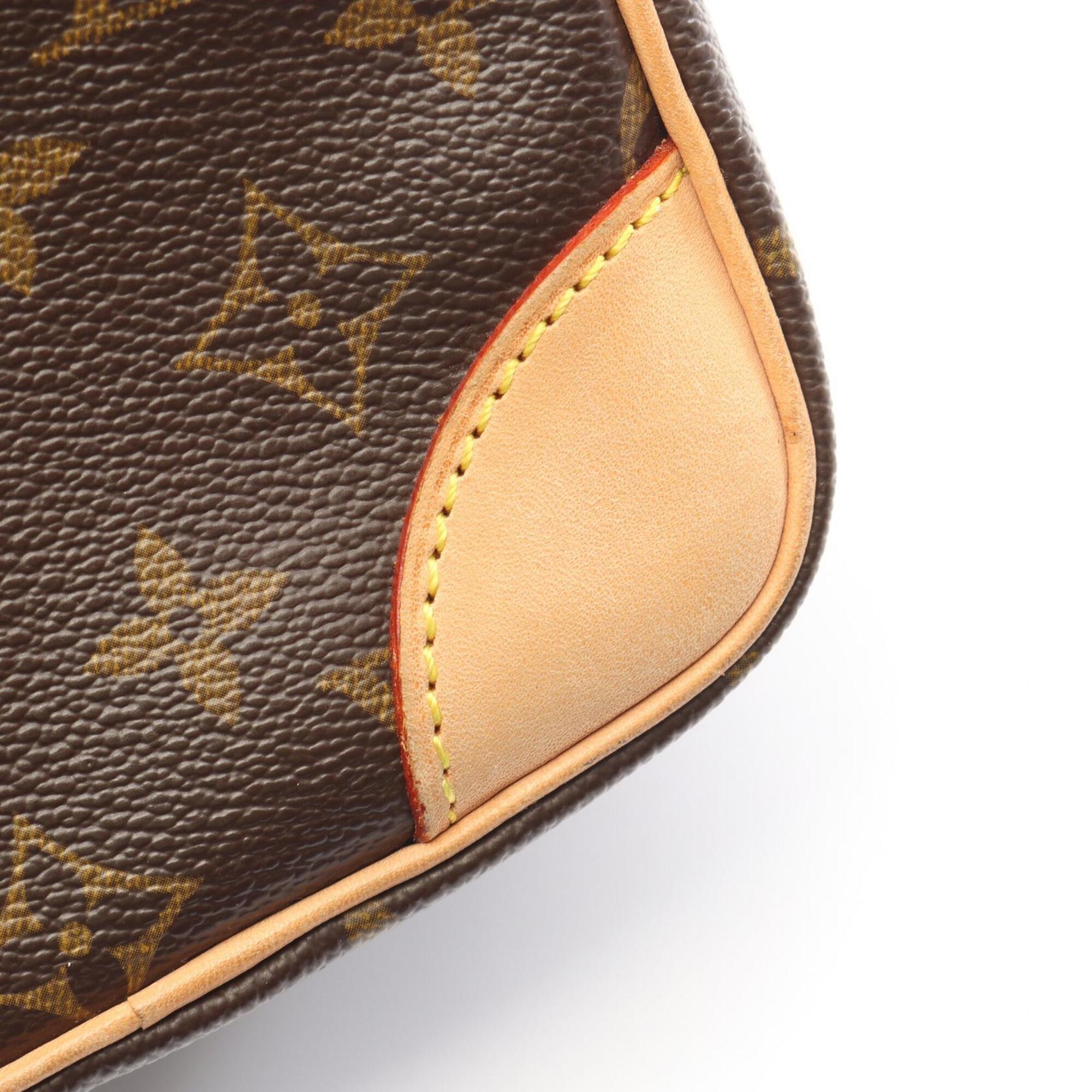 Louis Vuitton Brown Monogram Coated Canvas Leather Handbag Shoulder Bag (Pre-Owned)