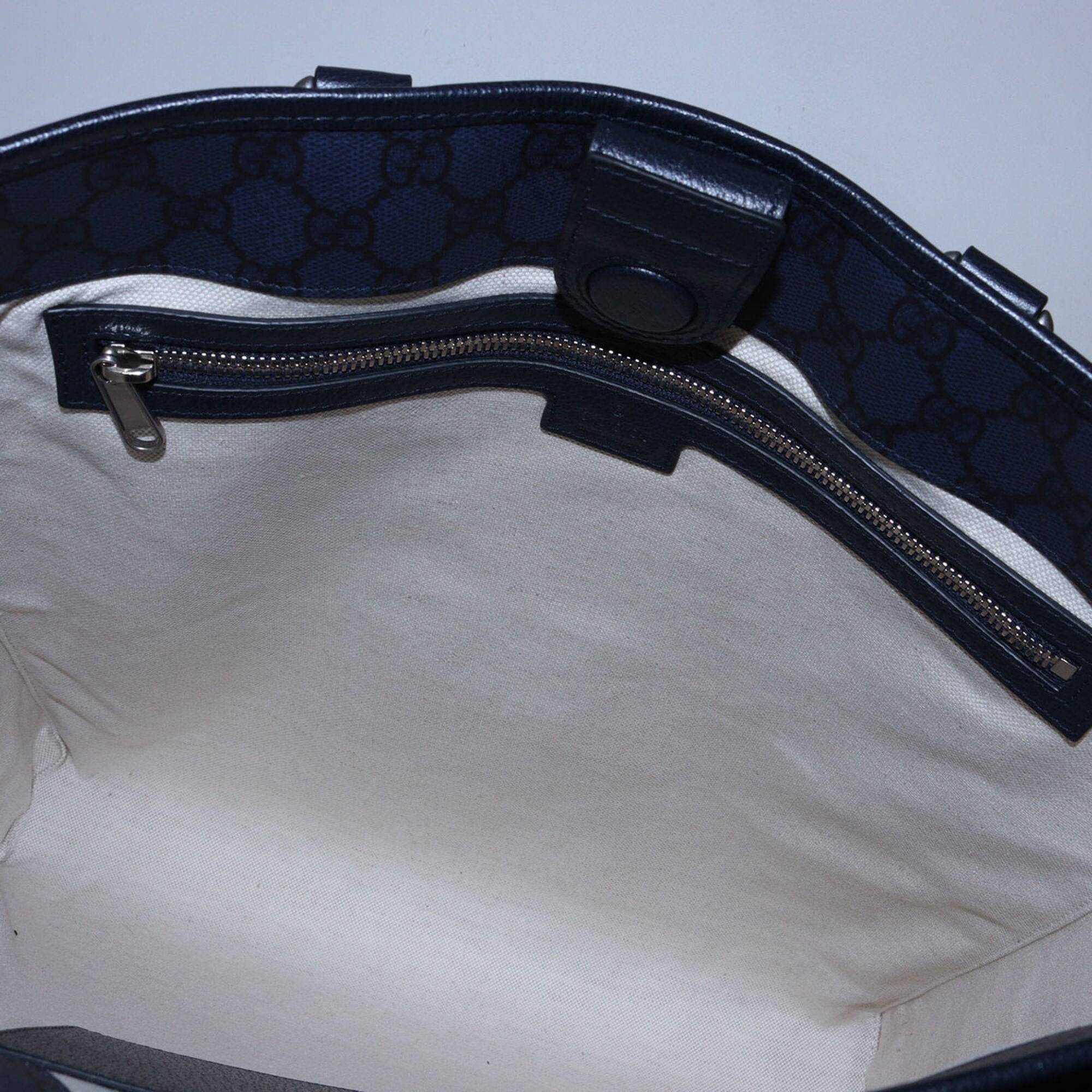 Gucci Blue Pvc Leather Tote Bag (Pre-Owned)
